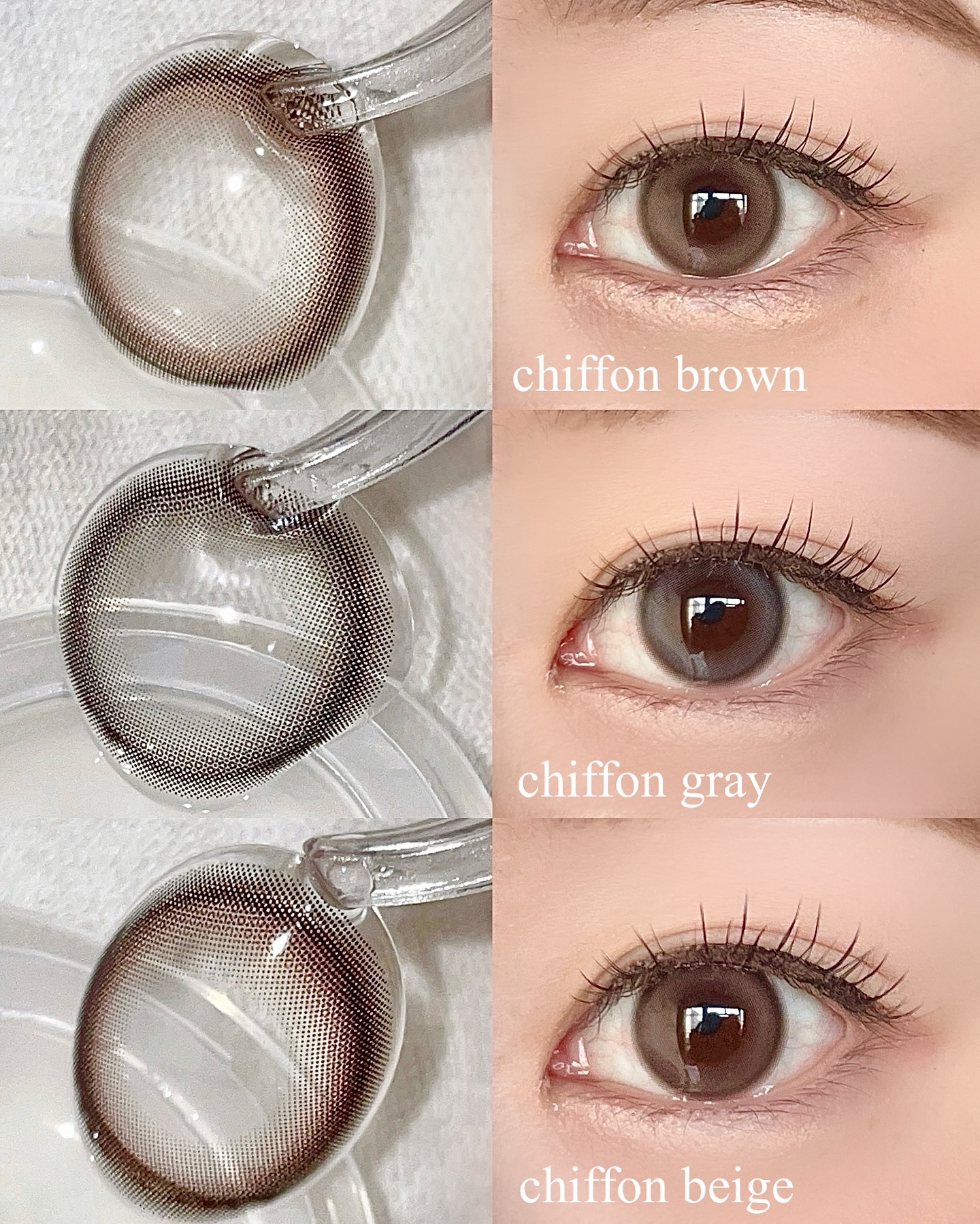 chiffon/meilly/ワンデー（１DAY）カラコンを使ったクチコミ（2枚目）