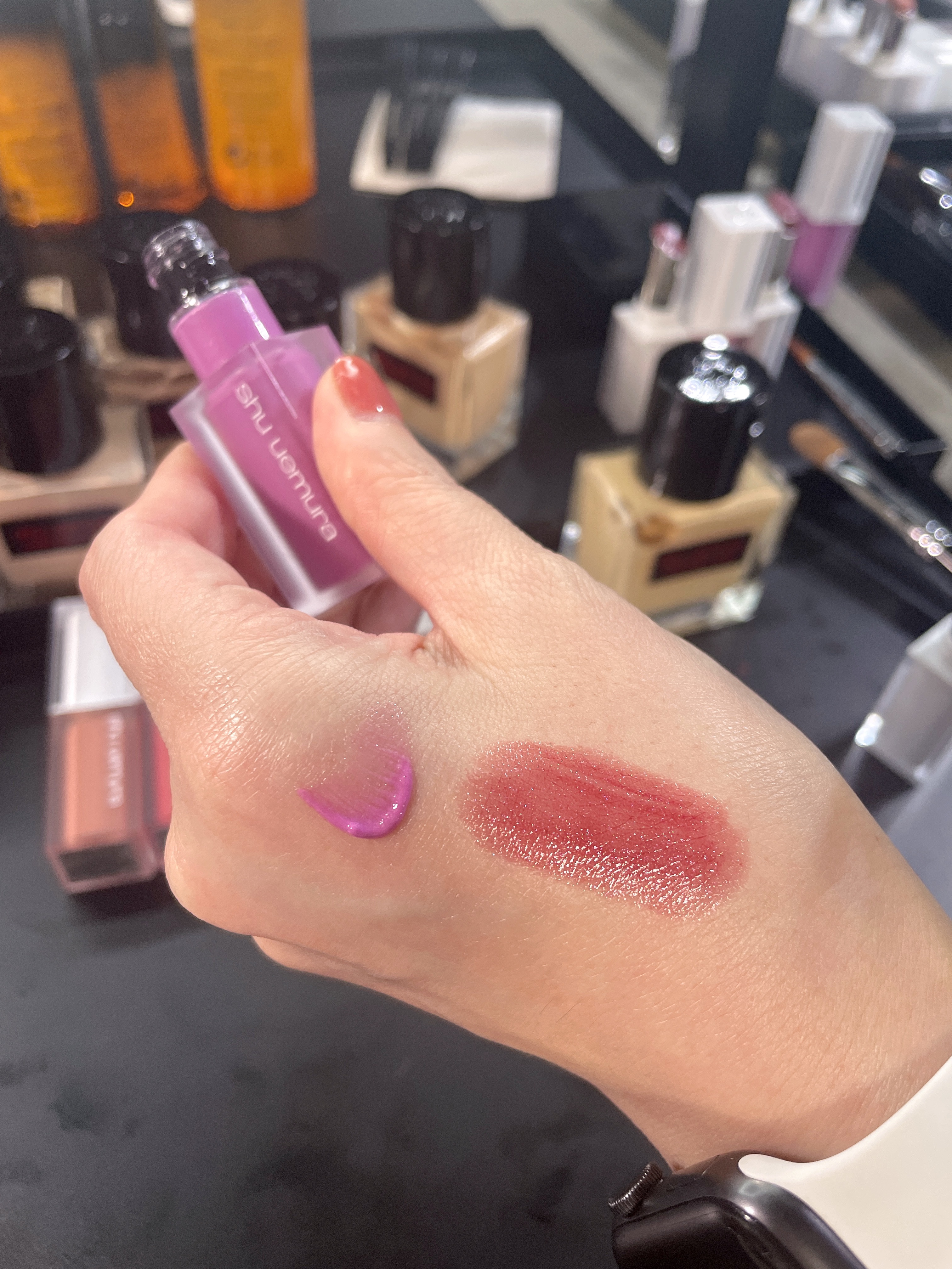 キヌケアヌード グリーム RD 198 G ミスティカルワイン 限定色/shu uemura/口紅を使ったクチコミ（3枚目）
