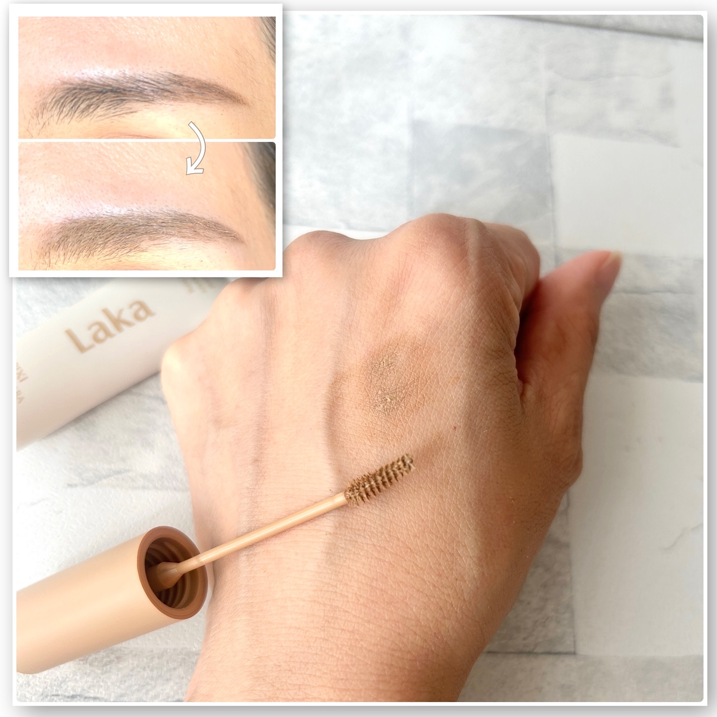 ラカ ピクシーブロウカラ/Laka/眉マスカラを使ったクチコミ（3枚目）