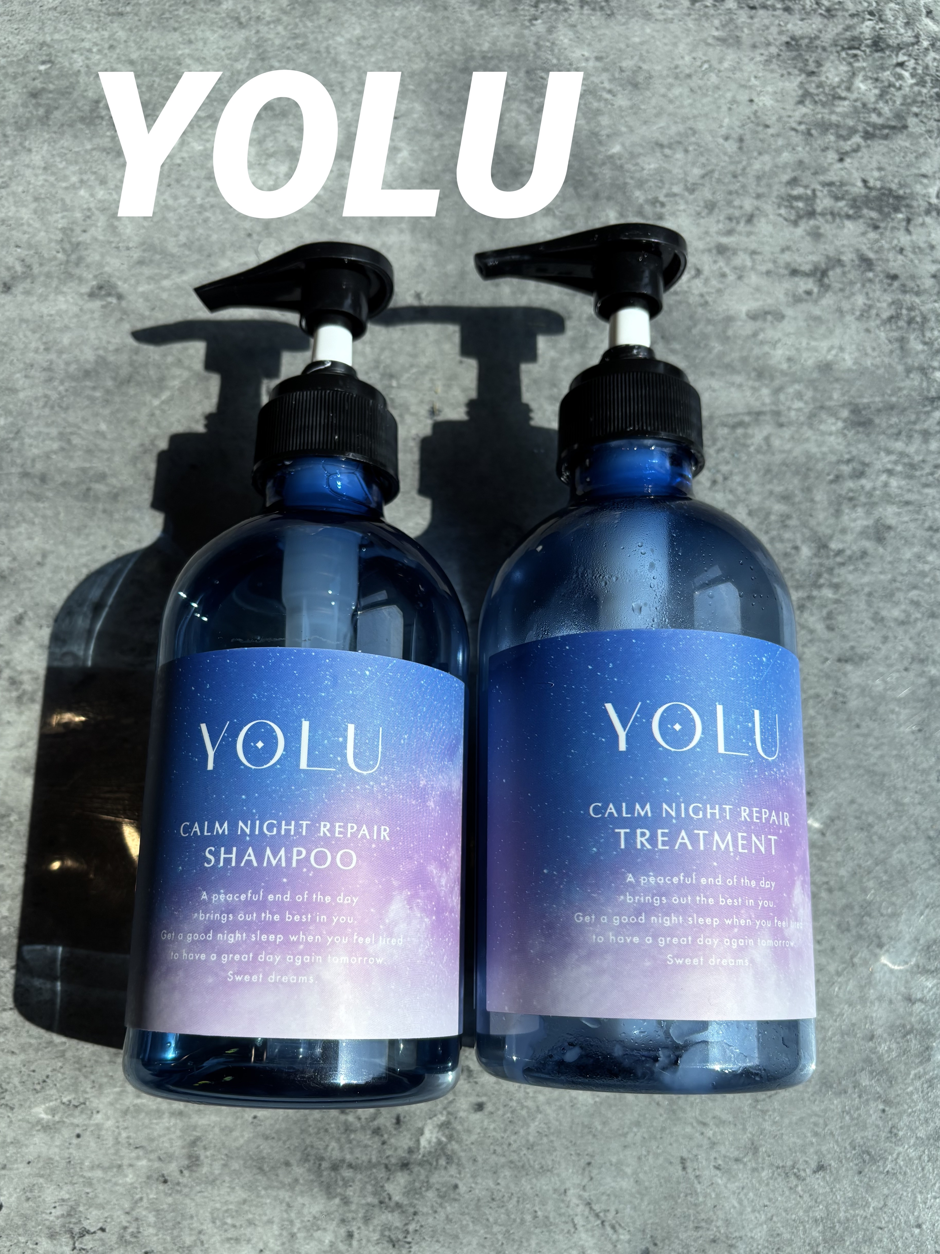 ●YOLU
カームナイトリペアシャンプー／トリートメント


YOLUは以前も使ったことがあり自分の中ではかなり高評価だった商品！！❤️‍🔥

今回も使わせていただきました！！

途中まで使っての感想。

🌟私の髪質
細くて多い、ブリー