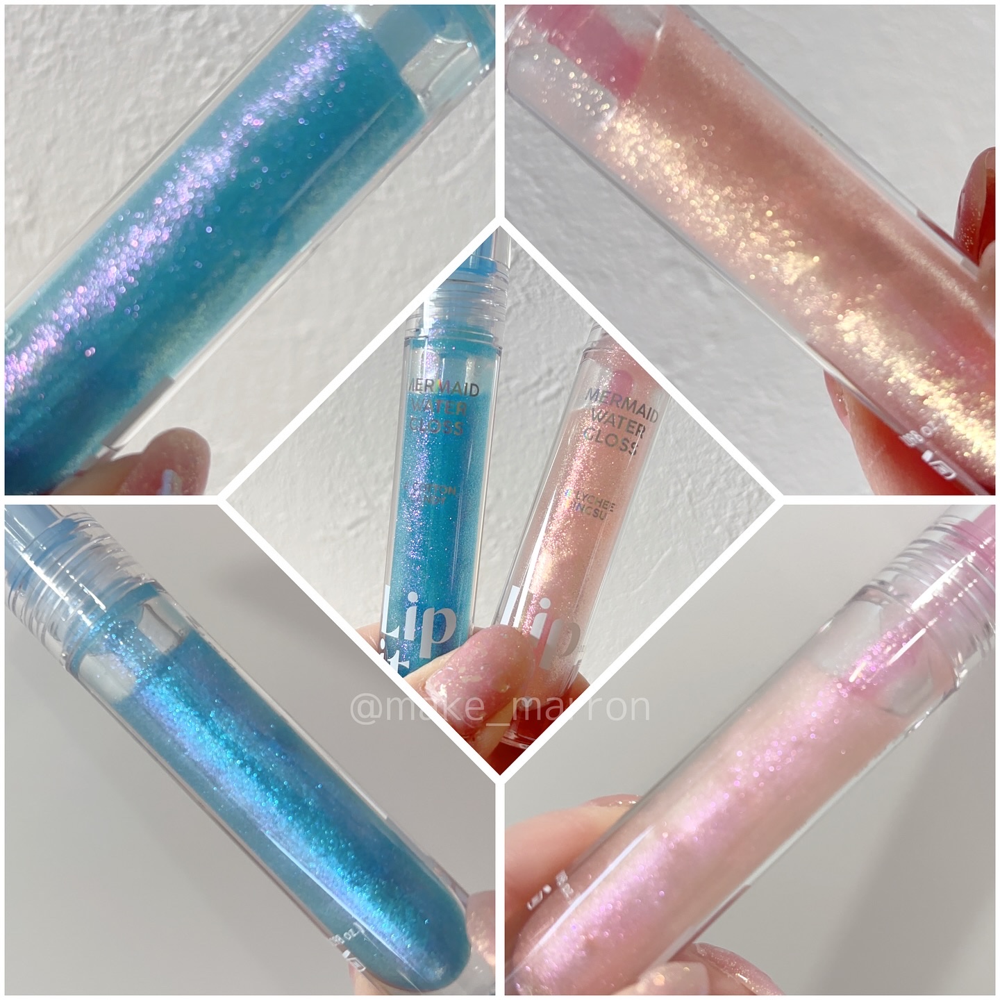 マーメイドウォーターグロス/Lipit./リップグロスを使ったクチコミ（2枚目）