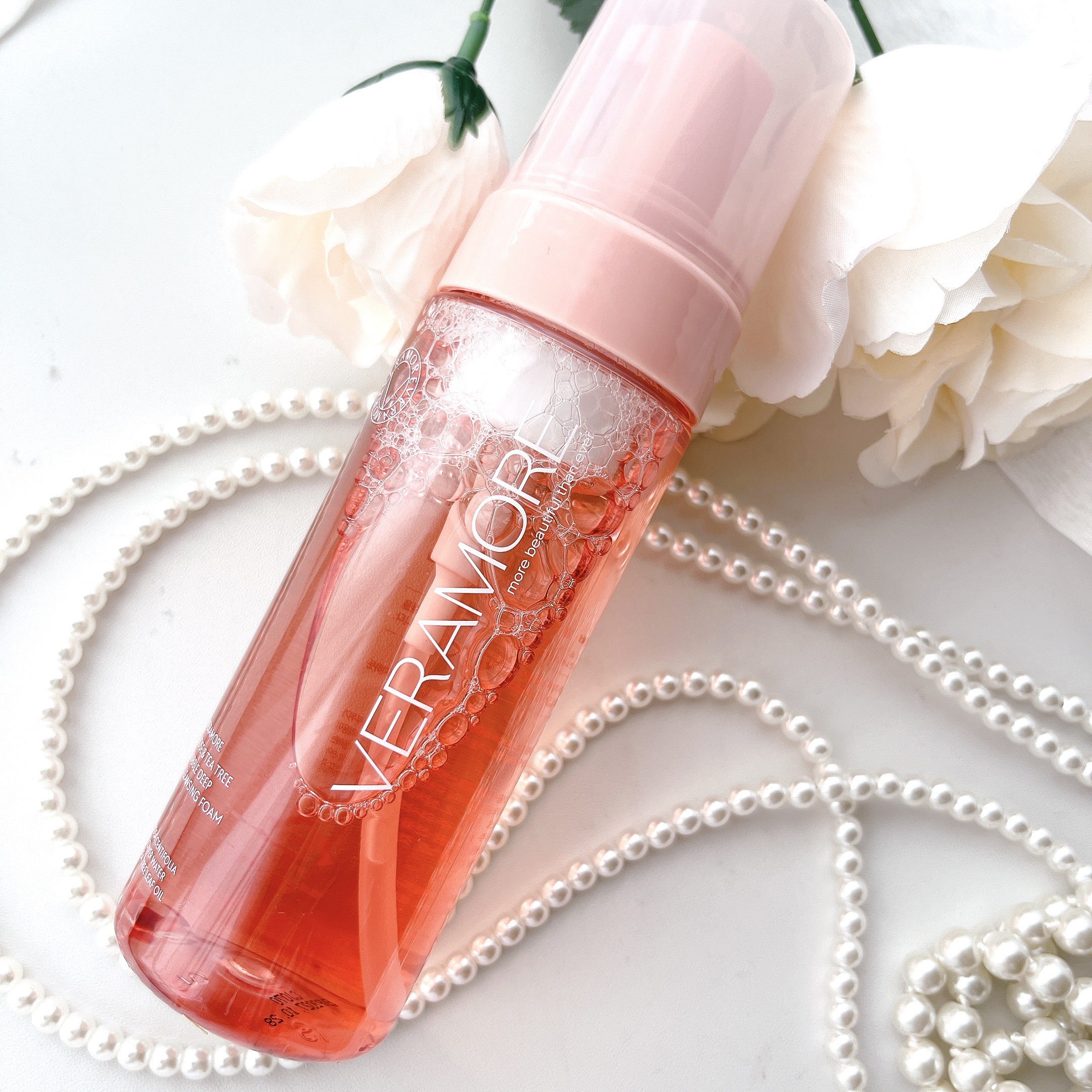 ローズ＆ティーツリー バブル ディープ クレンジングフォーム/VERAMORE/洗顔フォームを使ったクチコミ（1枚目）