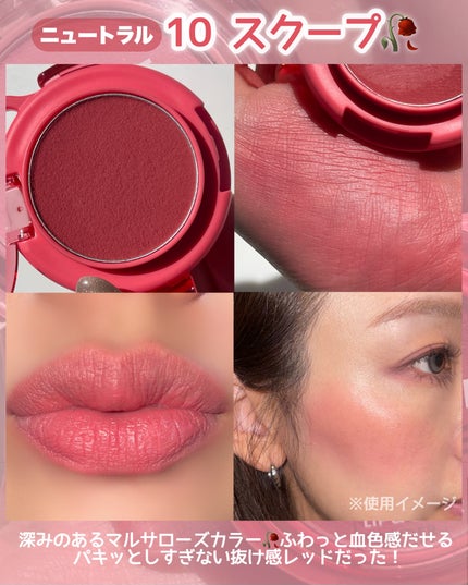 パウダーリップ&チーク/AMUSE/パウダーチークを使ったクチコミ(4枚目)