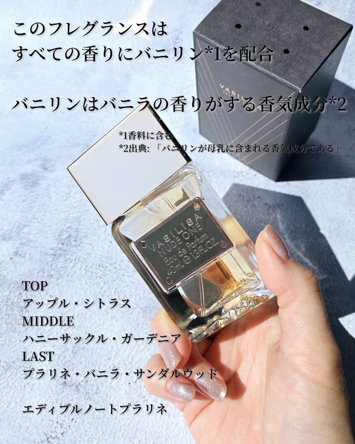 ヌード ワン オードパルファム/ヴァシリーサ/香水(レディース)を使ったクチコミ（2枚目）