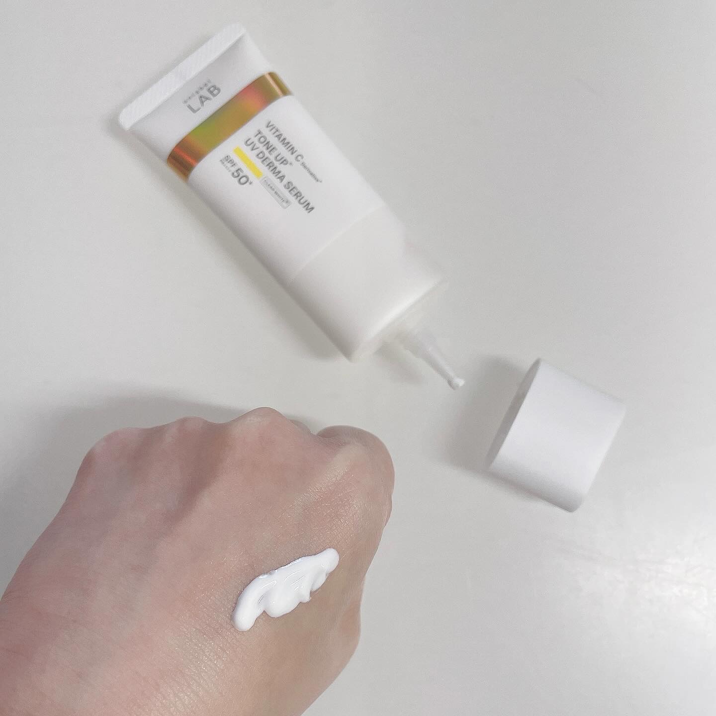 アンレーベル ラボ V トーンアップ UVセラム/unlabel/日焼け止めクリームを使ったクチコミ（2枚目）