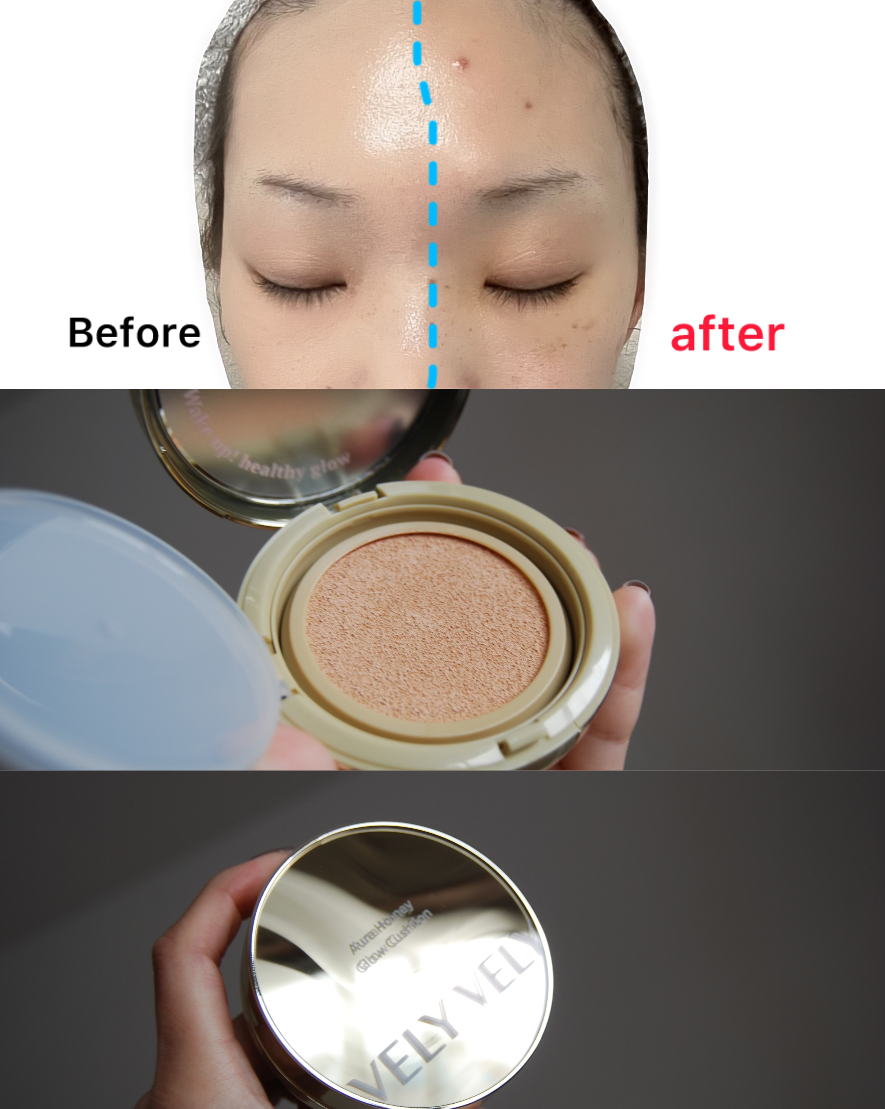 はちみつツヤ肌クッションファンデ/VELY VELY/クッションファンデーションを使ったクチコミ（3枚目）