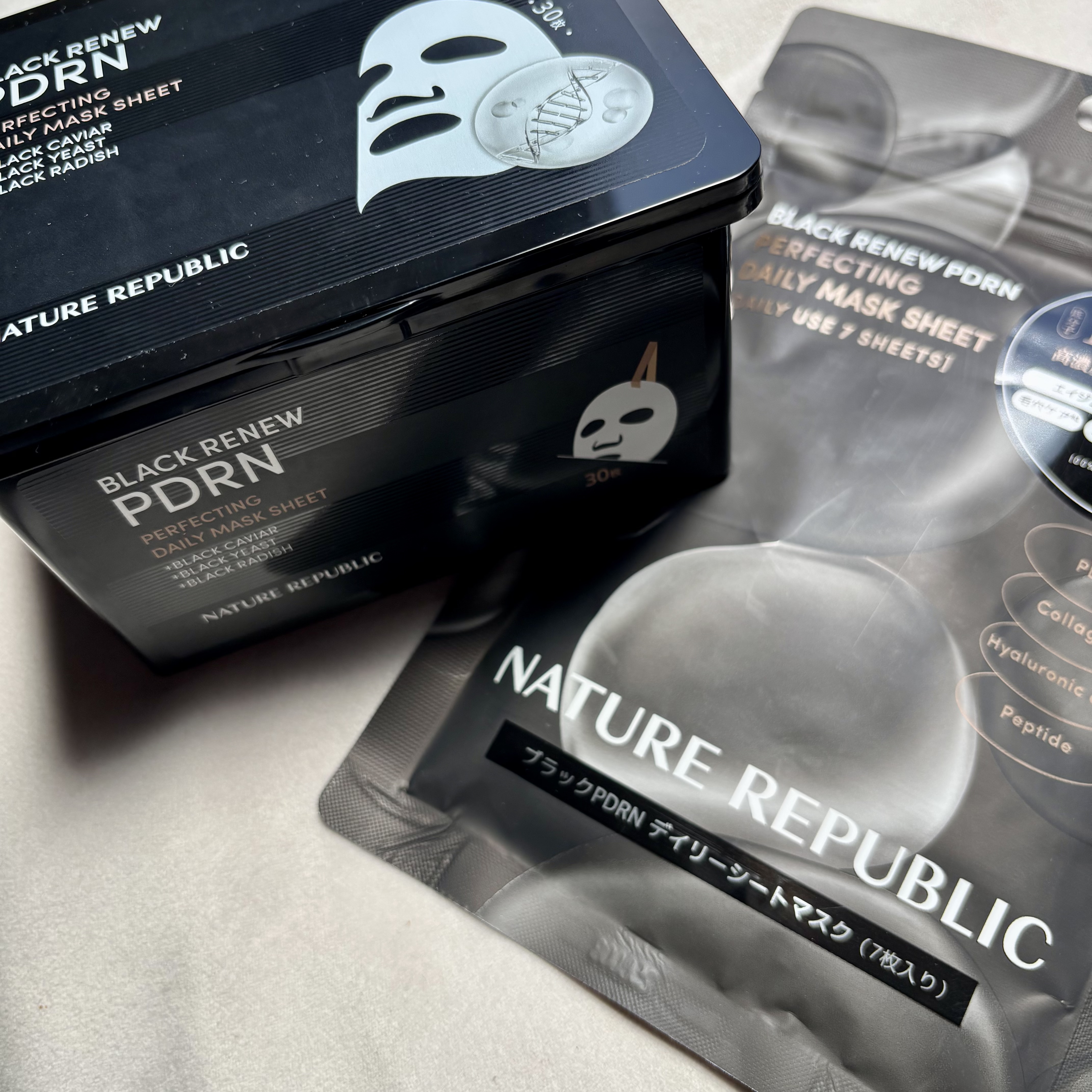 ブラックPDRN デイリーシートマスク/ネイチャーリパブリック/シートマスク・パックを使ったクチコミ（3枚目）