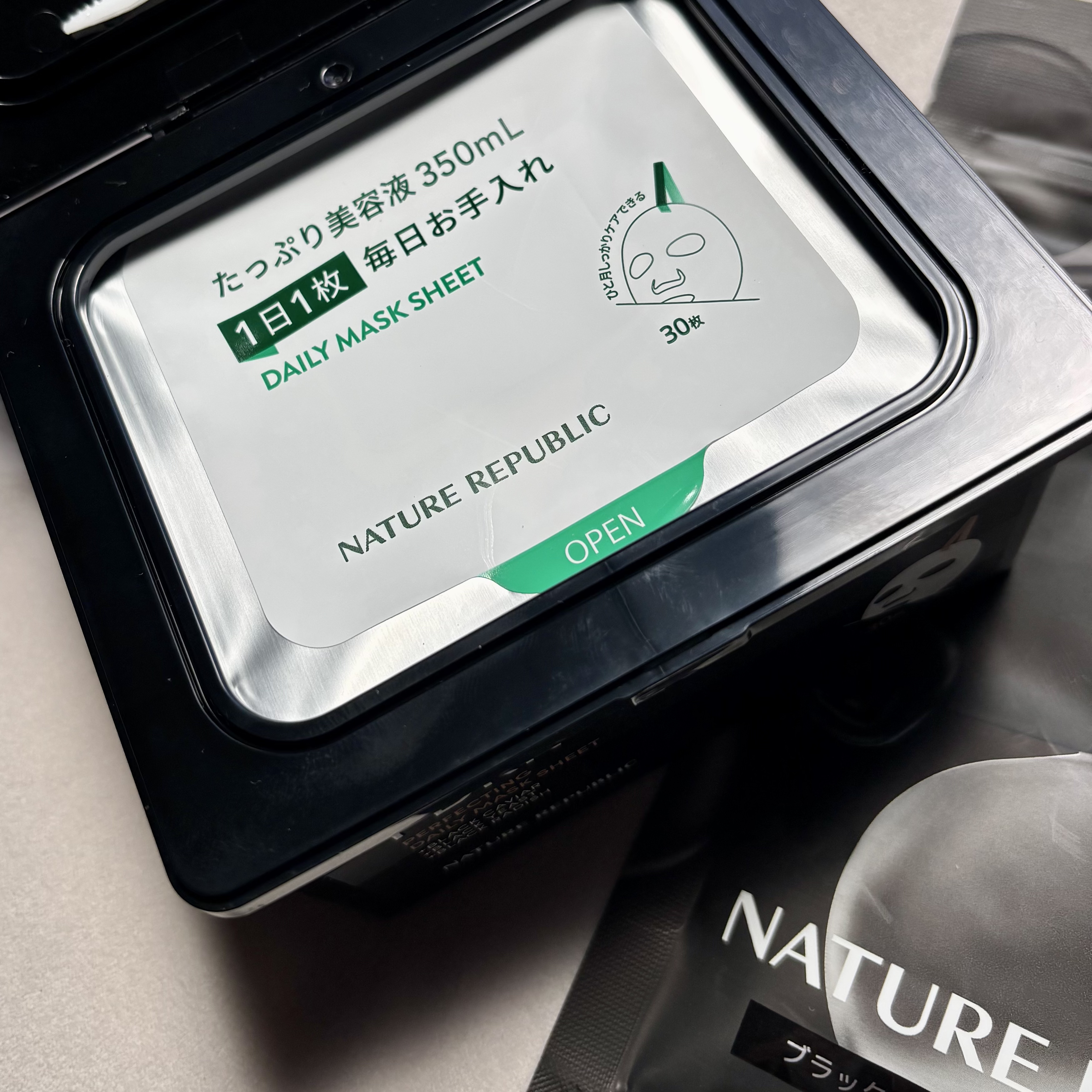ブラックPDRN デイリーシートマスク/ネイチャーリパブリック/シートマスク・パックを使ったクチコミ（2枚目）