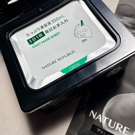 ブラックPDRN デイリーシートマスク/ネイチャーリパブリック/シートマスク・パックを使ったクチコミ(2枚目)