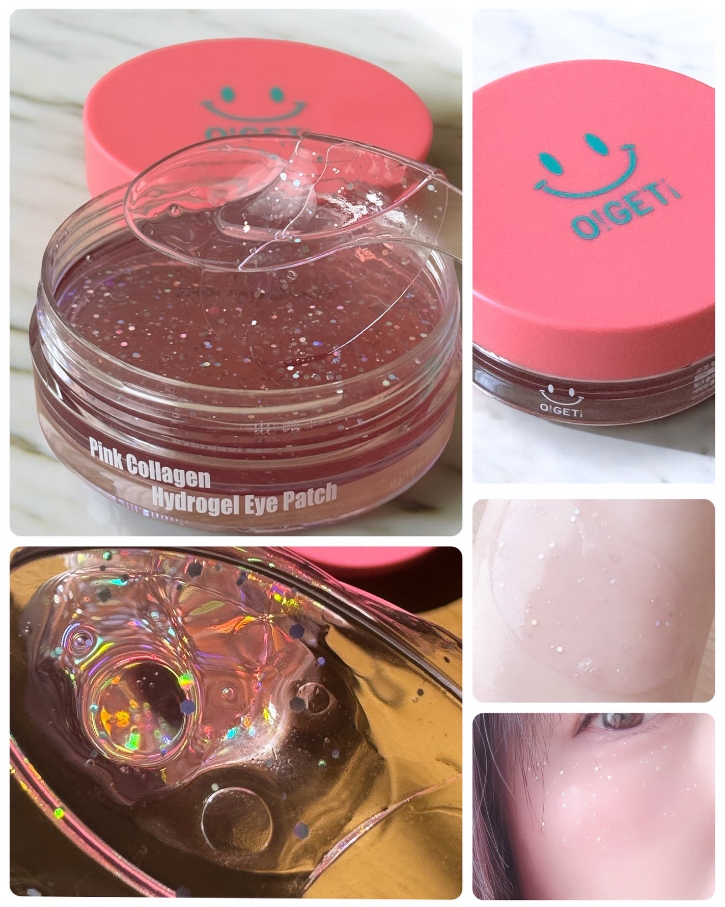 ピンクコラーゲンハイドロゲルアイパッチ/O!GET!/シートマスク・パックを使ったクチコミ(2枚目)