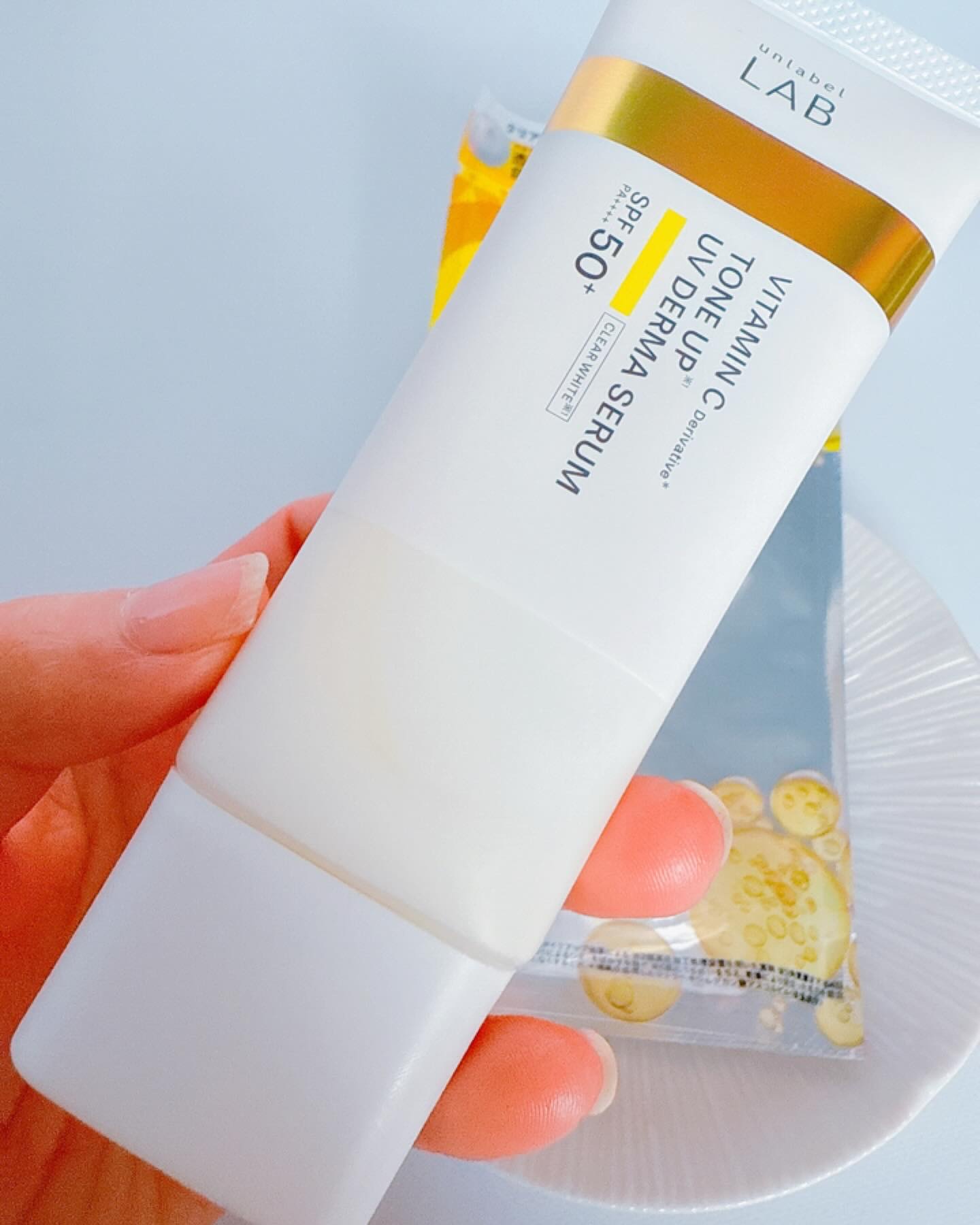 アンレーベル ラボ V トーンアップ UVセラム/unlabel/日焼け止めクリームを使ったクチコミ（2枚目）