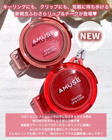 パウダーリップ&チーク/AMUSE/パウダーチークを使ったクチコミ(2枚目)