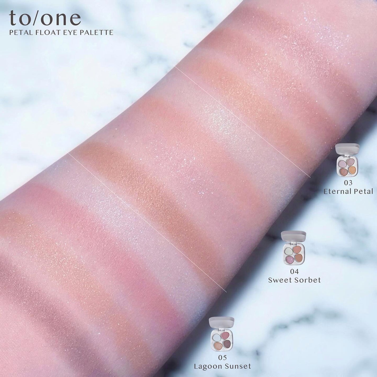 トーン ペタル フロート アイパレット/to/one/アイシャドウパレットを使ったクチコミ(6枚目)