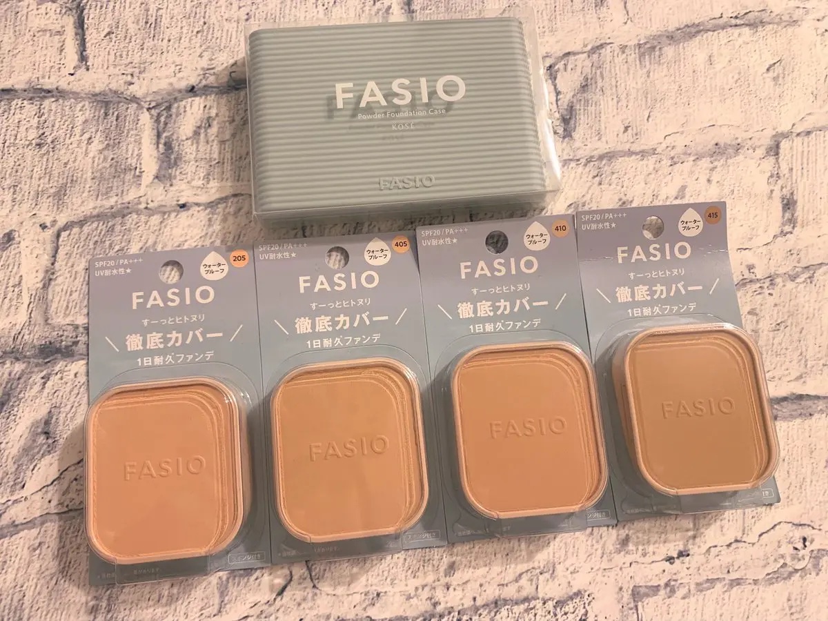 ヒトヌリカバー 耐久ファンデーション 405 ライトオークル/FASIO/パウダーファンデーションを使ったクチコミ（1枚目）