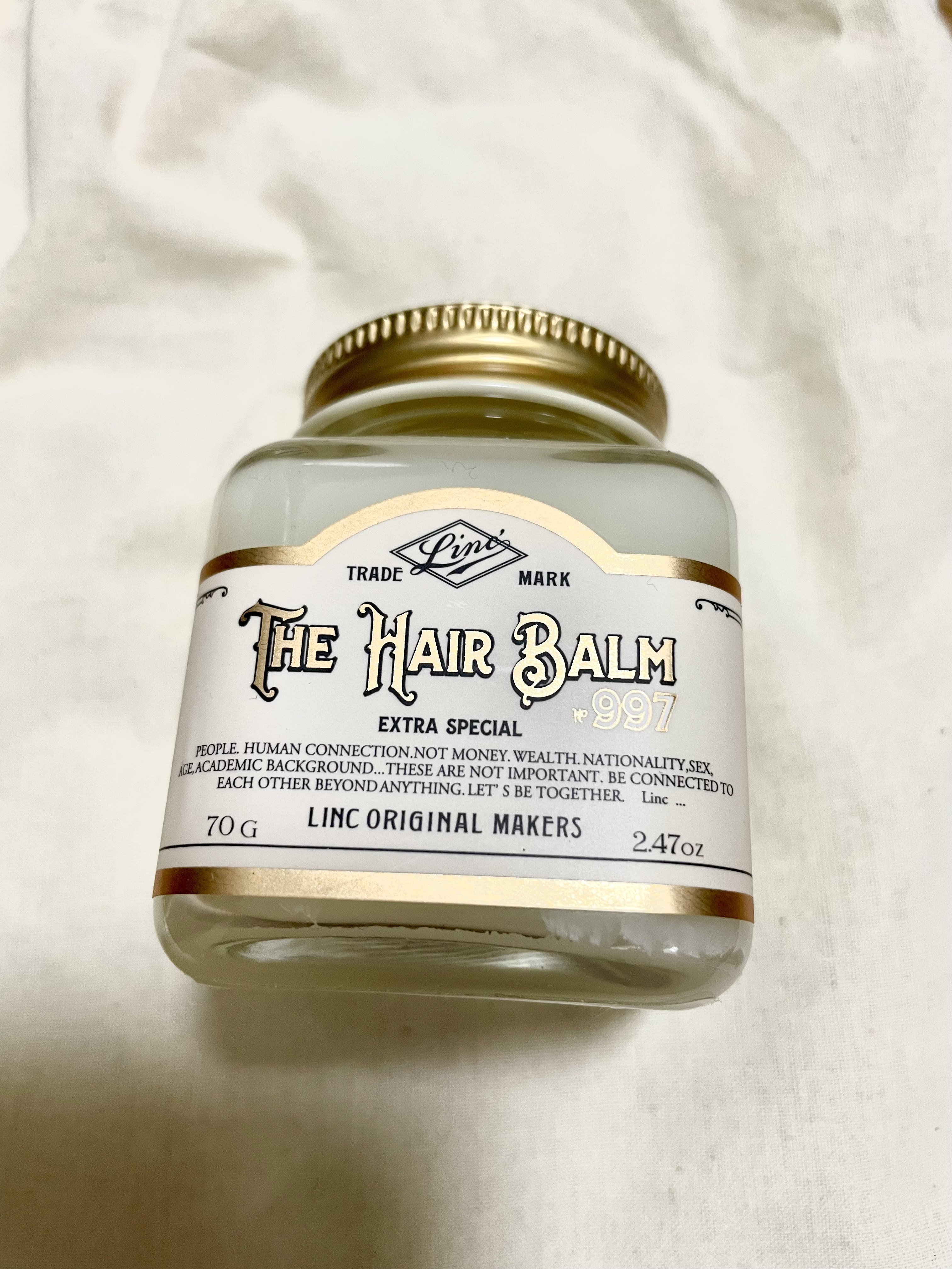 リンクオリジナルメーカーズ ザヘアバーム No.993のクチコミ「程よい艶感をあたえてくれるヘアバーム
セット力はあまりありません
アホ毛を抑えたり毛先のパサつ.....」（1枚目）