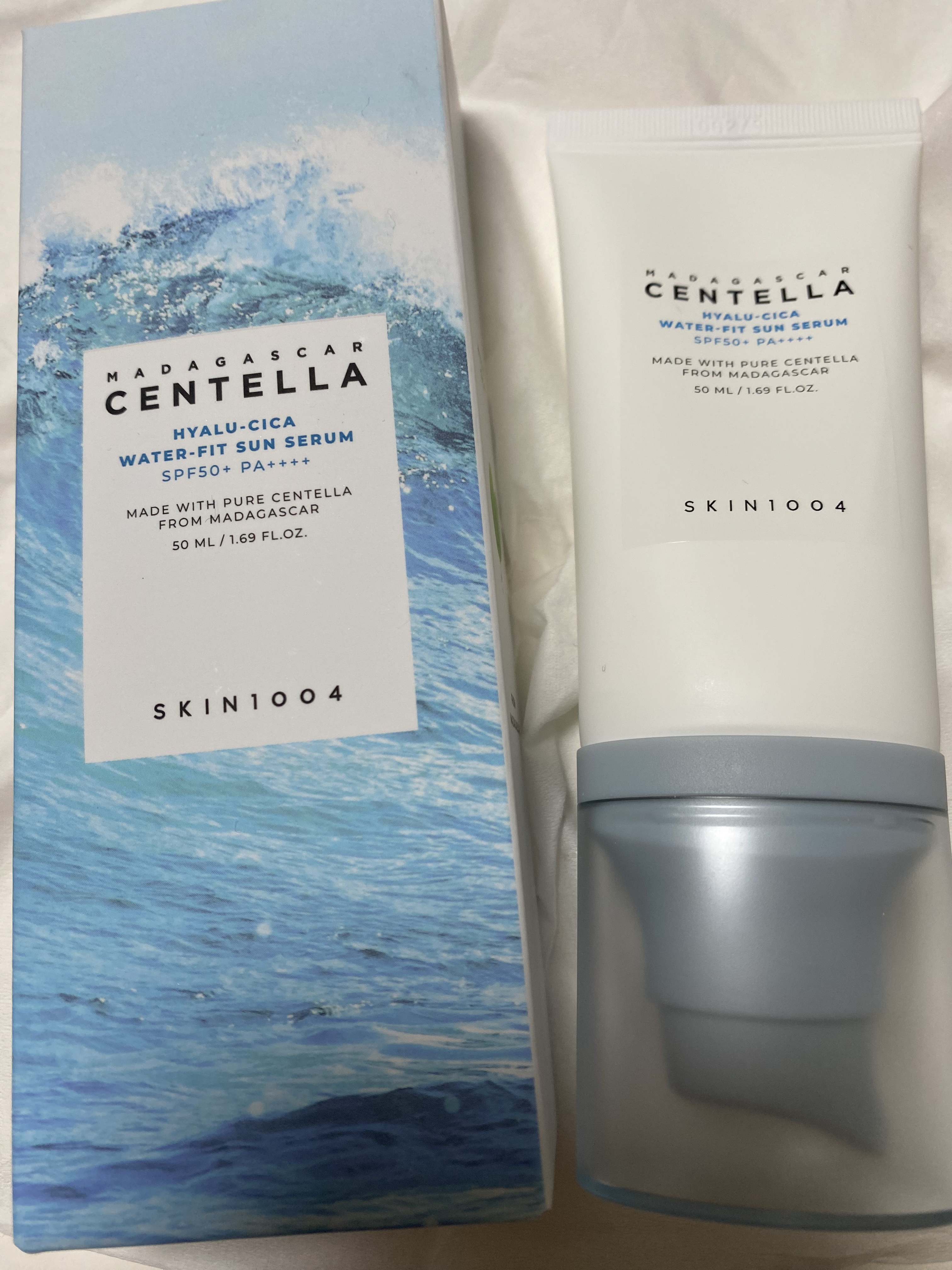 ヒアルーシカ ウォーターフィット サンセラム/SKIN1004/日焼け止めローションを使ったクチコミ（1枚目）