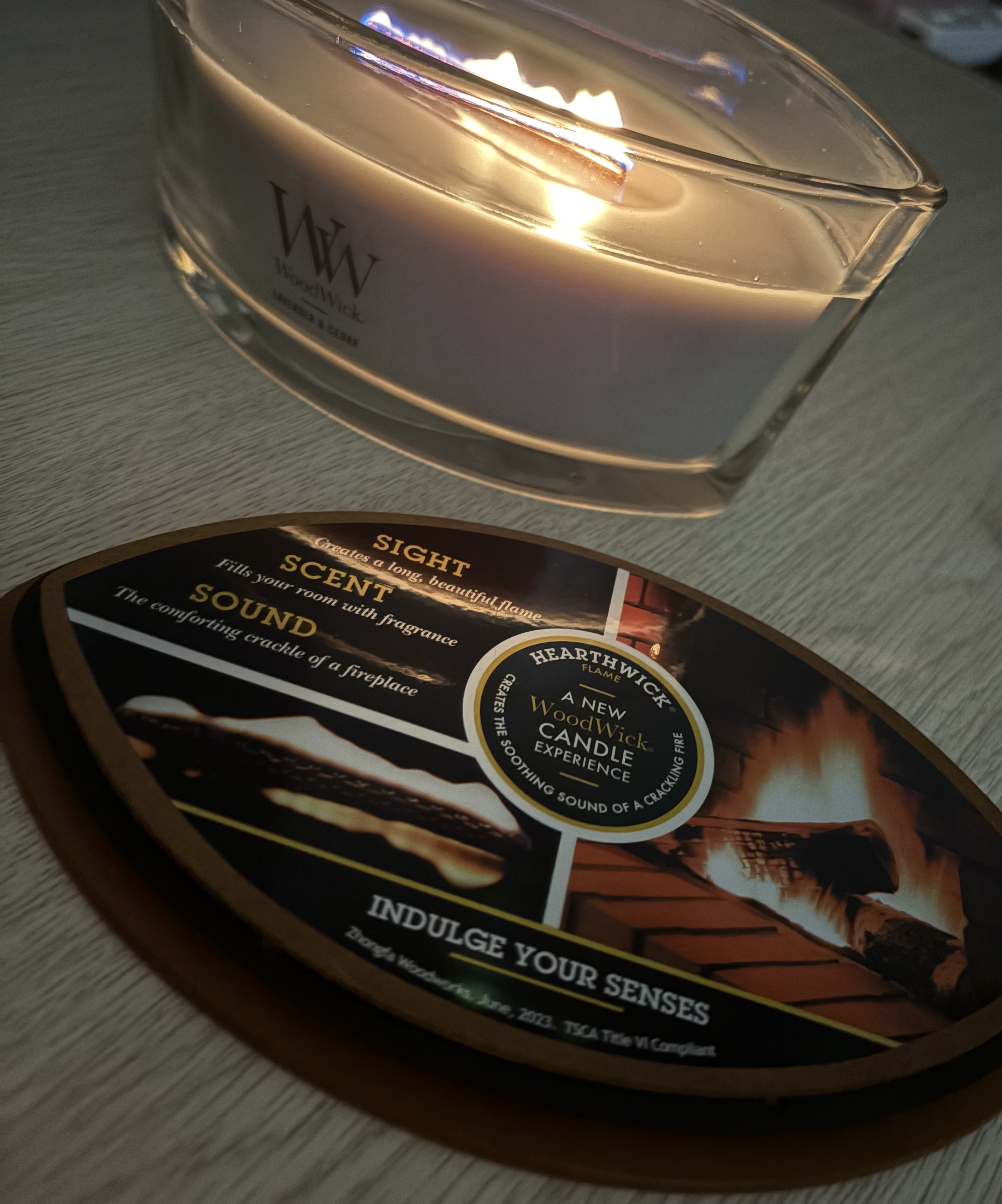 Wood Wick ホワイトティー&ジャスミン/Wood Wick/アロマキャンドルを使ったクチコミ（1枚目）