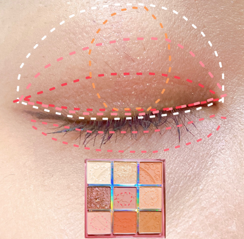 クォーツ 9色アイシャドウパレット(ドリームランドアイシャドウ)/ZEESEA/アイシャドウパレットを使ったクチコミ（3枚目）