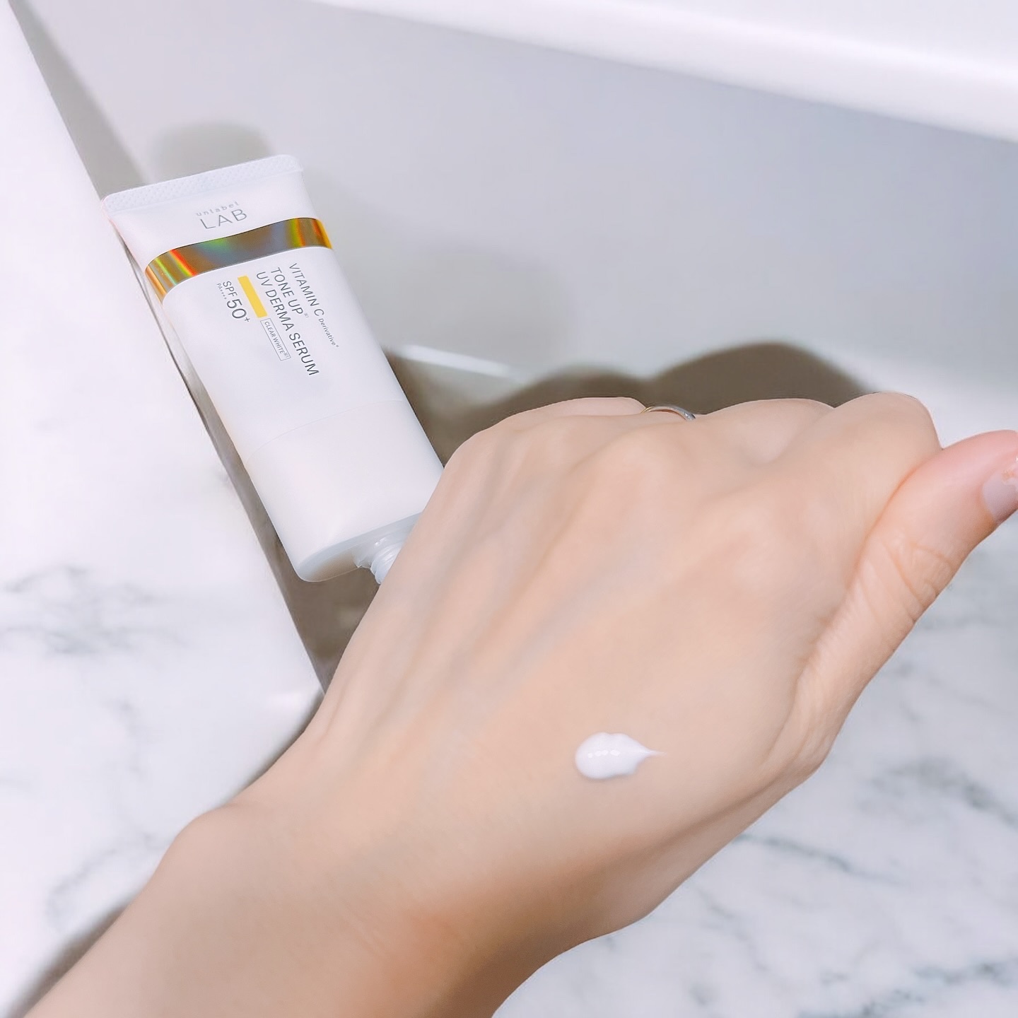 アンレーベル ラボ V トーンアップ UVセラム/unlabel/日焼け止めクリームを使ったクチコミ（3枚目）