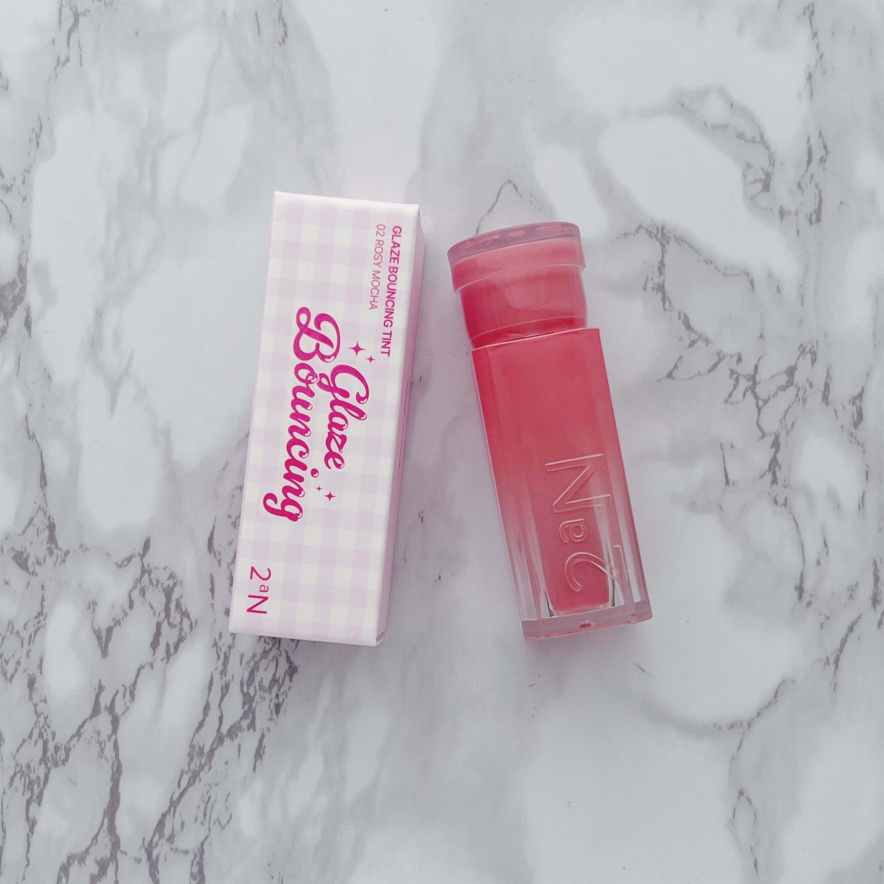 グレイズバウンシングティント 02 Rosy Mocha/2aN/リップティントを使ったクチコミ（3枚目）