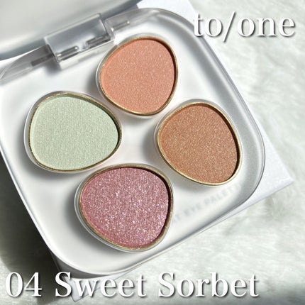 トーン ペタル フロート アイパレット 04 Sweet Sorbet/to/one/アイシャドウパレットを使ったクチコミ(2枚目)