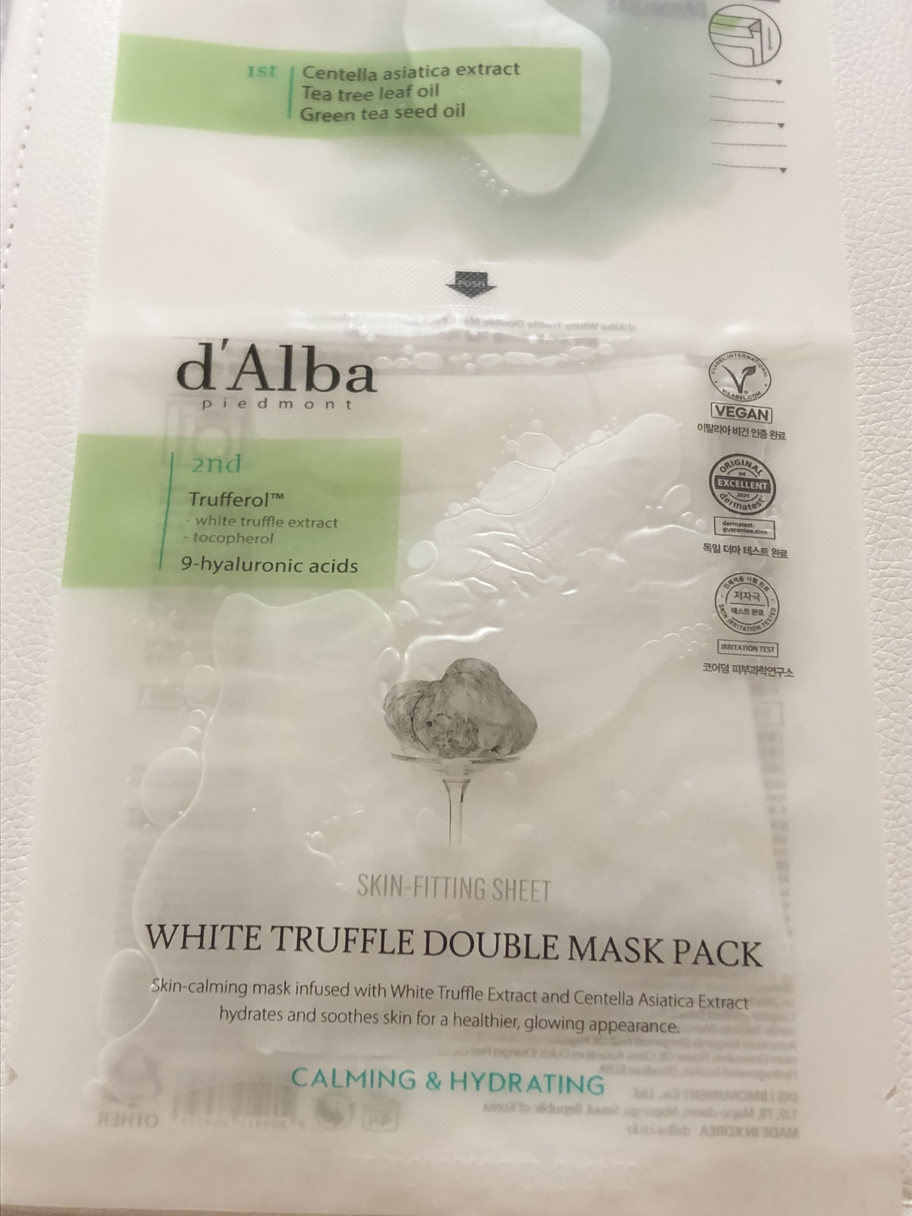 ホワイトトリュフダブルマスクパック(鎮静/保湿) /ダルバ/シートマスク・パックを使ったクチコミ（1枚目）