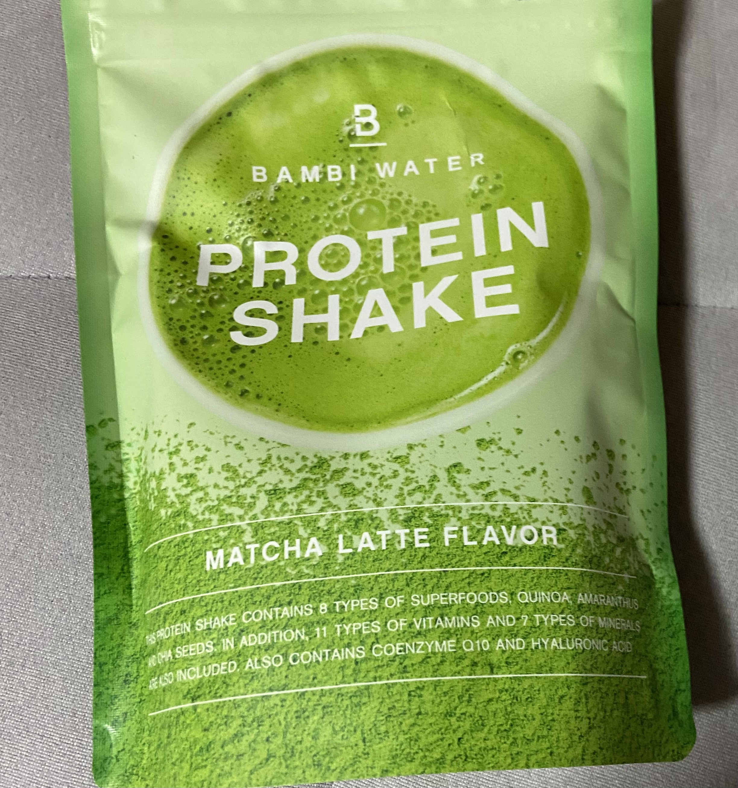 プロテインシェイク 抹茶ラテ/BAMBI WATER/その他プロテインを使ったクチコミ（1枚目）