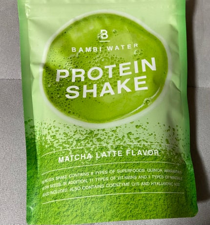 プロテインシェイク 抹茶ラテ/BAMBI WATER/その他プロテインを使ったクチコミ(1枚目)