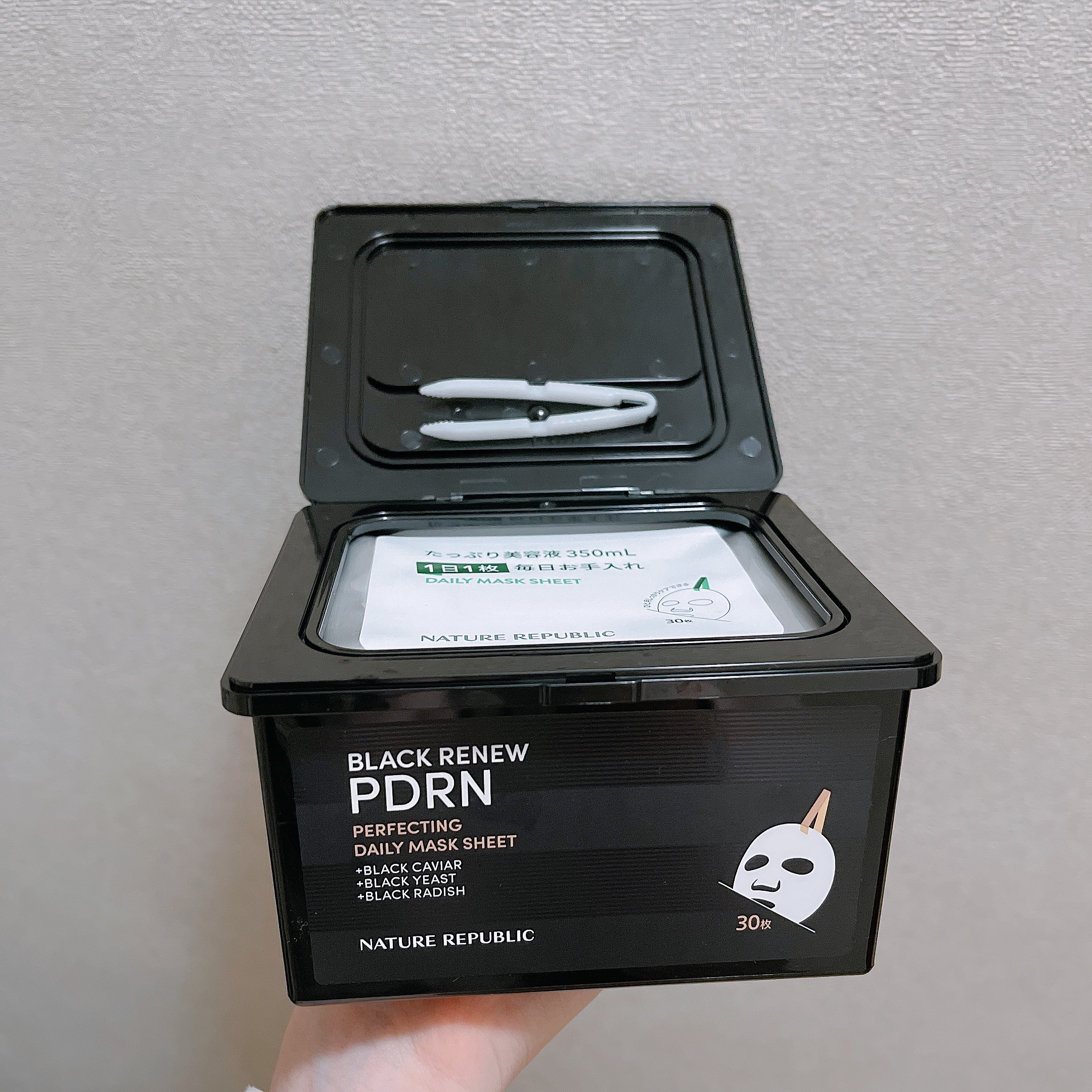 ブラックPDRN デイリーシートマスク/ネイチャーリパブリック/シートマスク・パックを使ったクチコミ（2枚目）