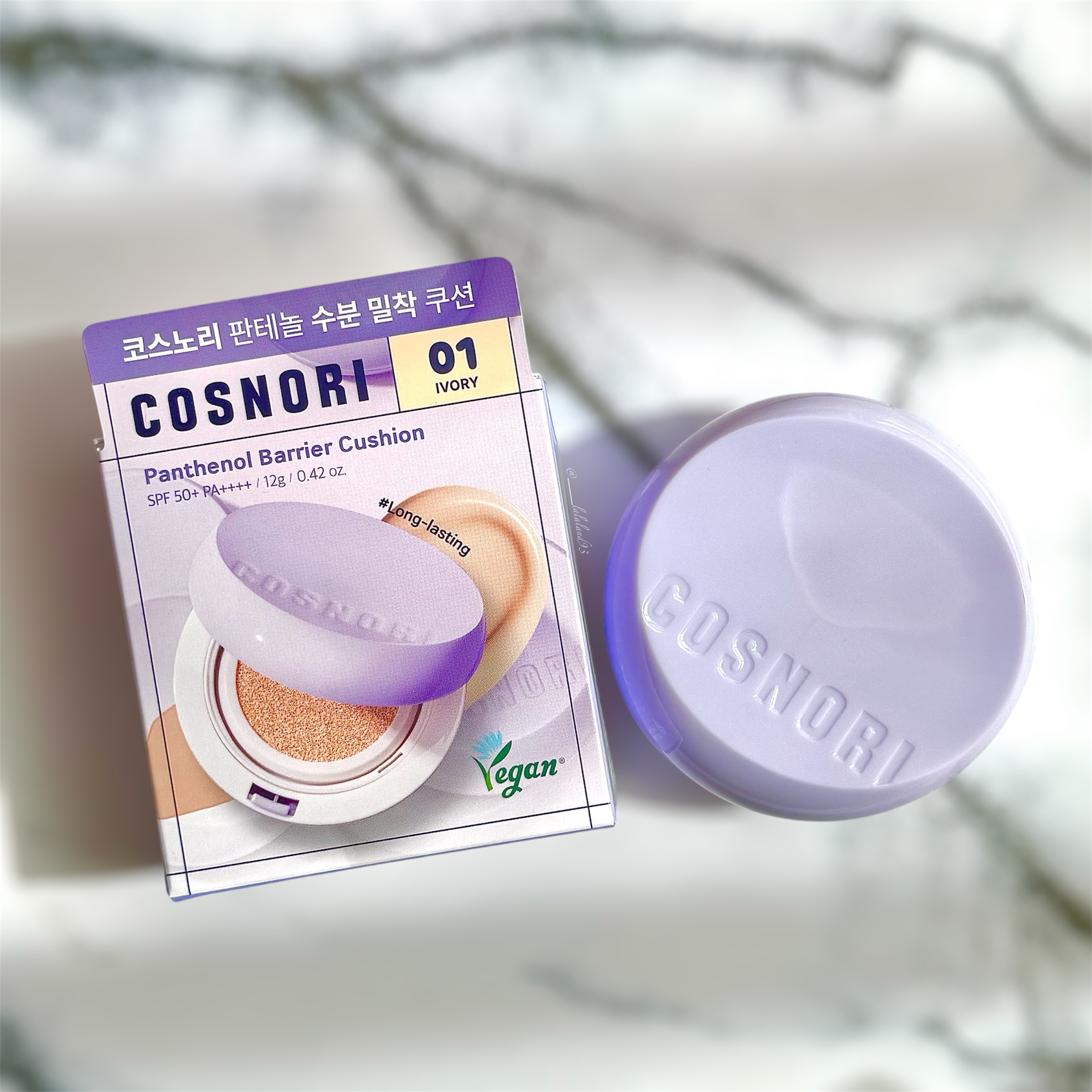 パンテノールバリアクッション/COSNORI/クッションファンデーションを使ったクチコミ（1枚目）