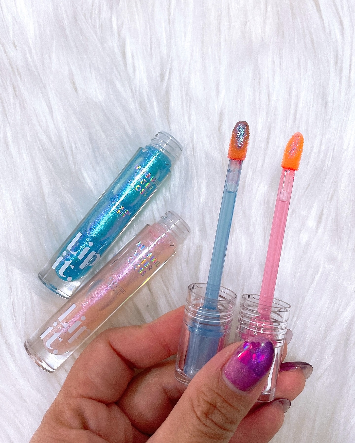 マーメイドウォーターグロス/Lipit./リップグロスを使ったクチコミ（3枚目）