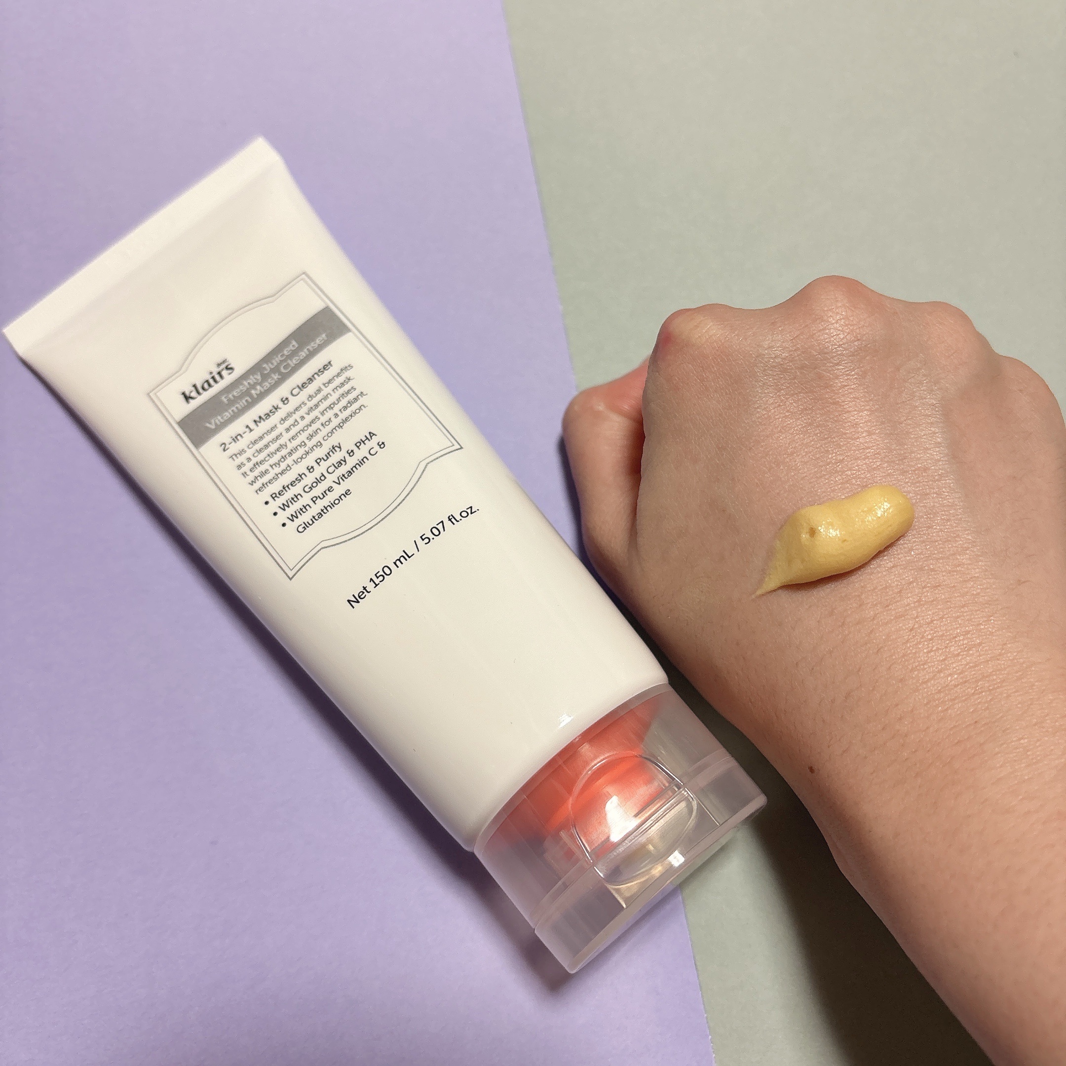 ヒアルビタグルパッククレンザー/Klairs/洗顔フォームを使ったクチコミ（2枚目）