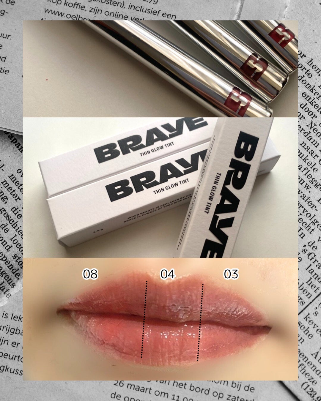 THIN GLOW TINT/BRAYE/口紅を使ったクチコミ(3枚目)