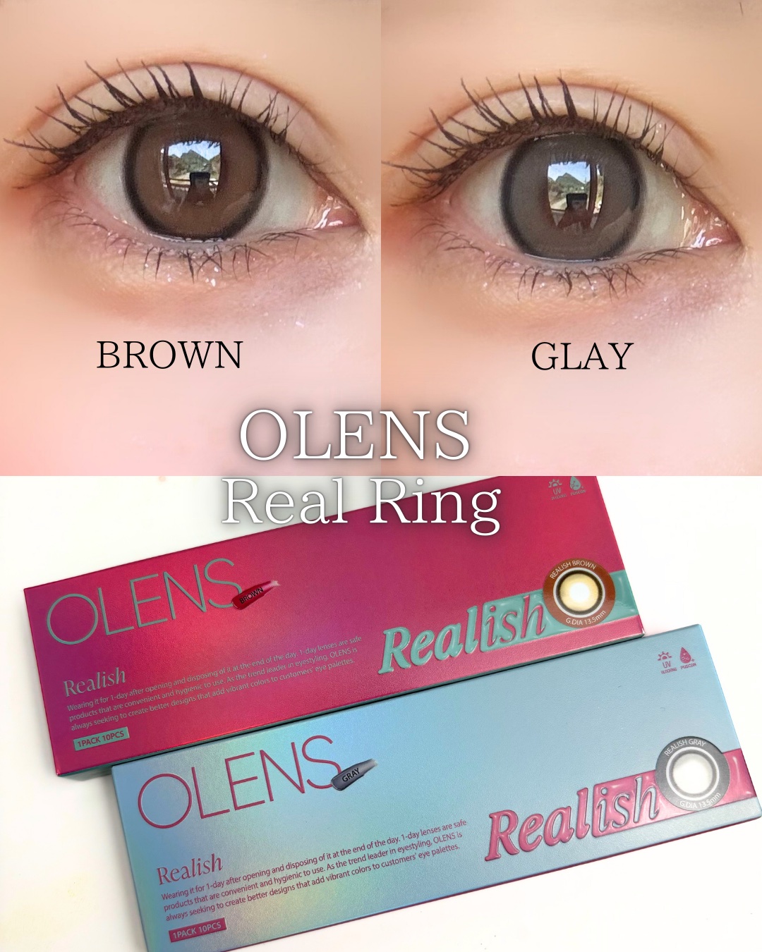 Realish 1day/OLENS/ワンデー（１DAY）カラコンを使ったクチコミ（2枚目）