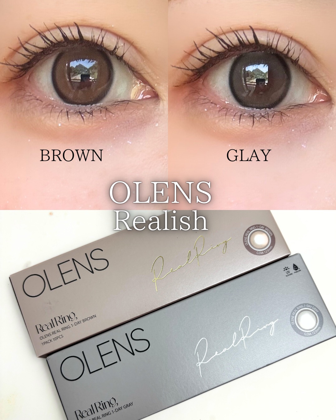 Realish 1day/OLENS/ワンデー（１DAY）カラコンを使ったクチコミ（3枚目）