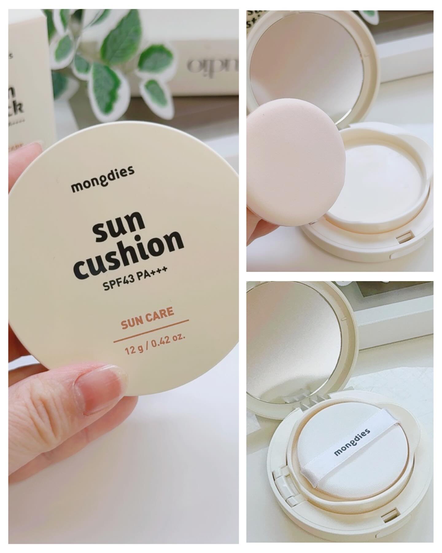 日焼け止めクッション SPF 43 PA+++/モンディエス/日焼け止めローションを使ったクチコミ（3枚目）