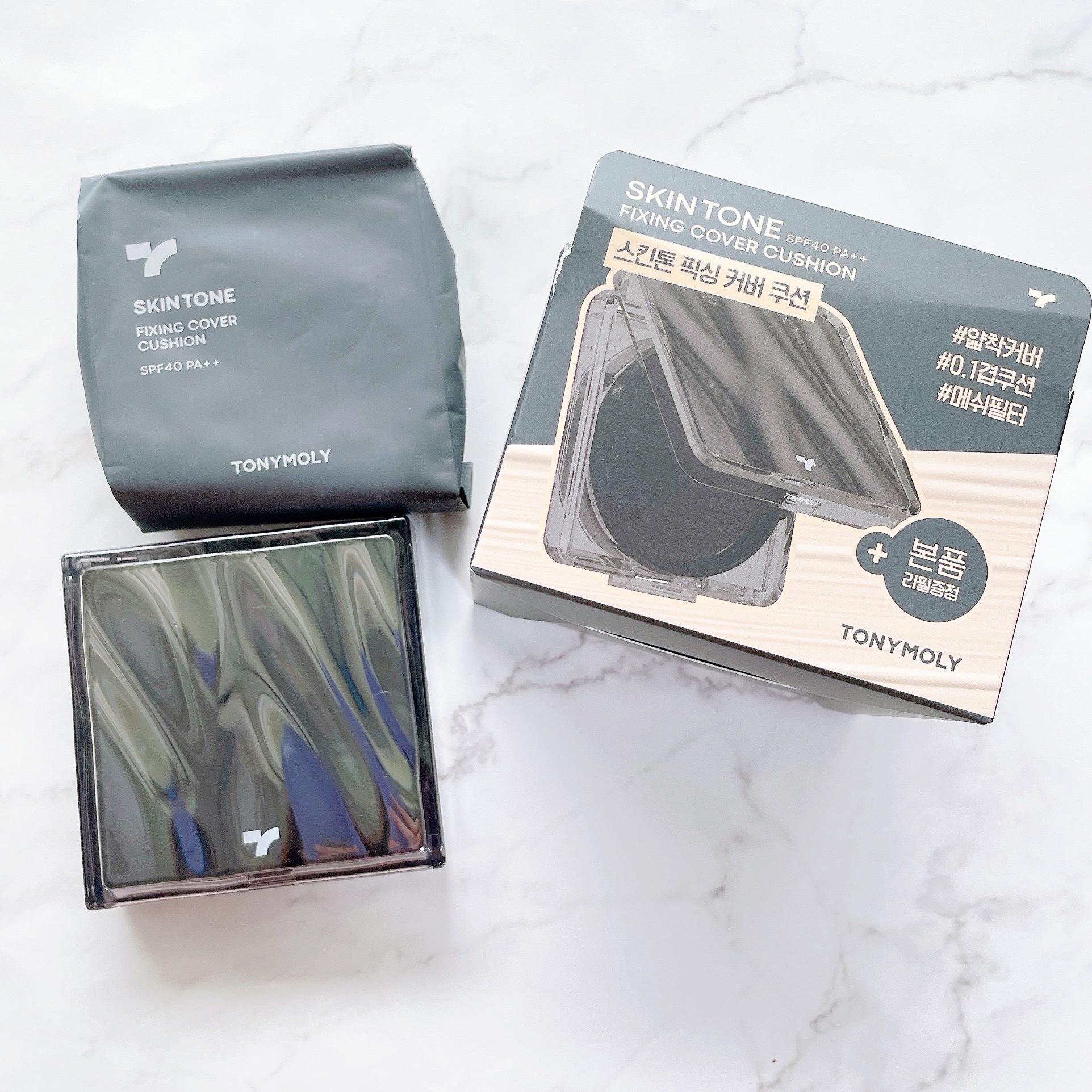 スキントーンフィクシングカバークッション/TONYMOLY/クッションファンデーションを使ったクチコミ（3枚目）