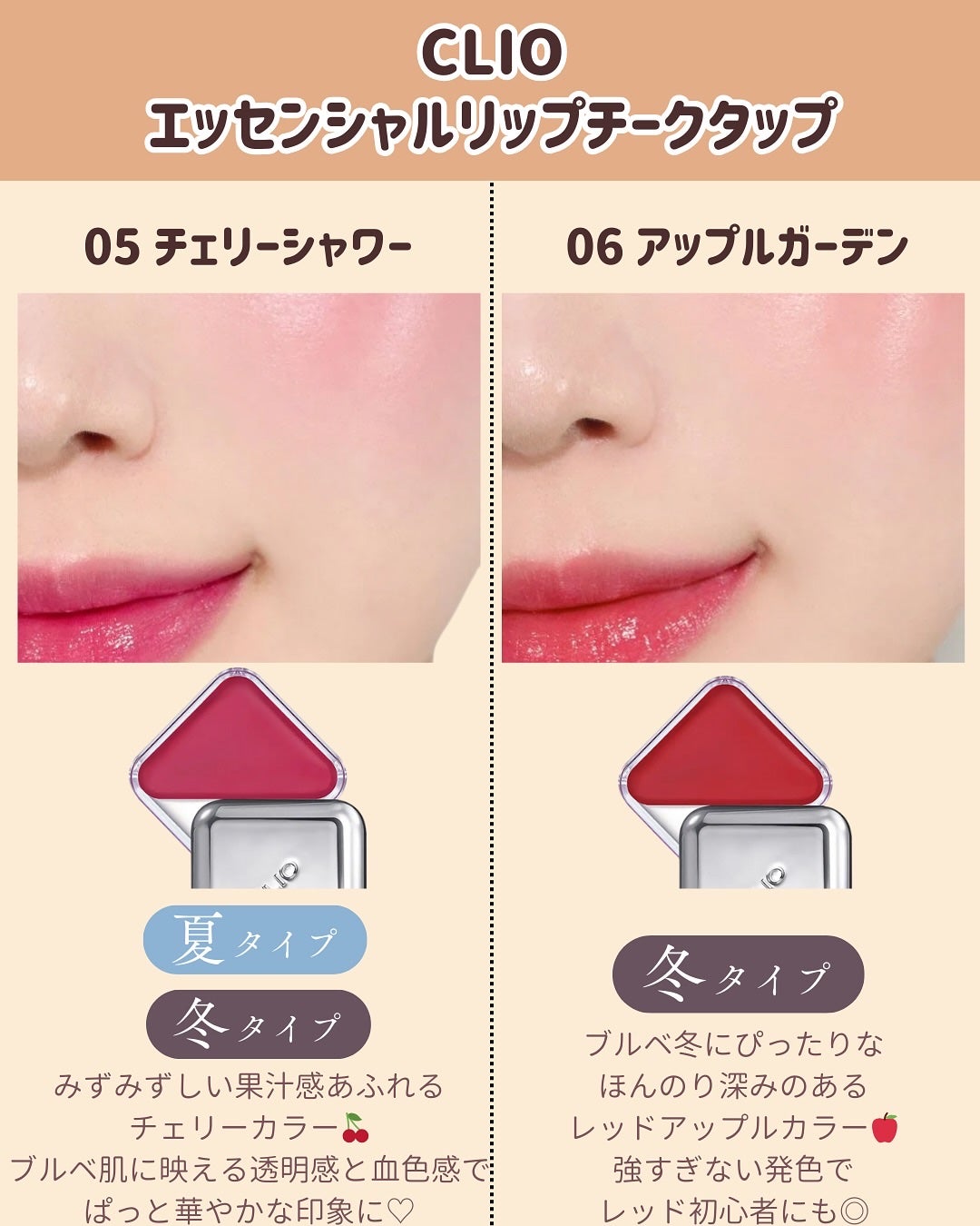 エッセンシャル リップチーク タップ/CLIO/ジェル・クリームチークを使ったクチコミ(5枚目)