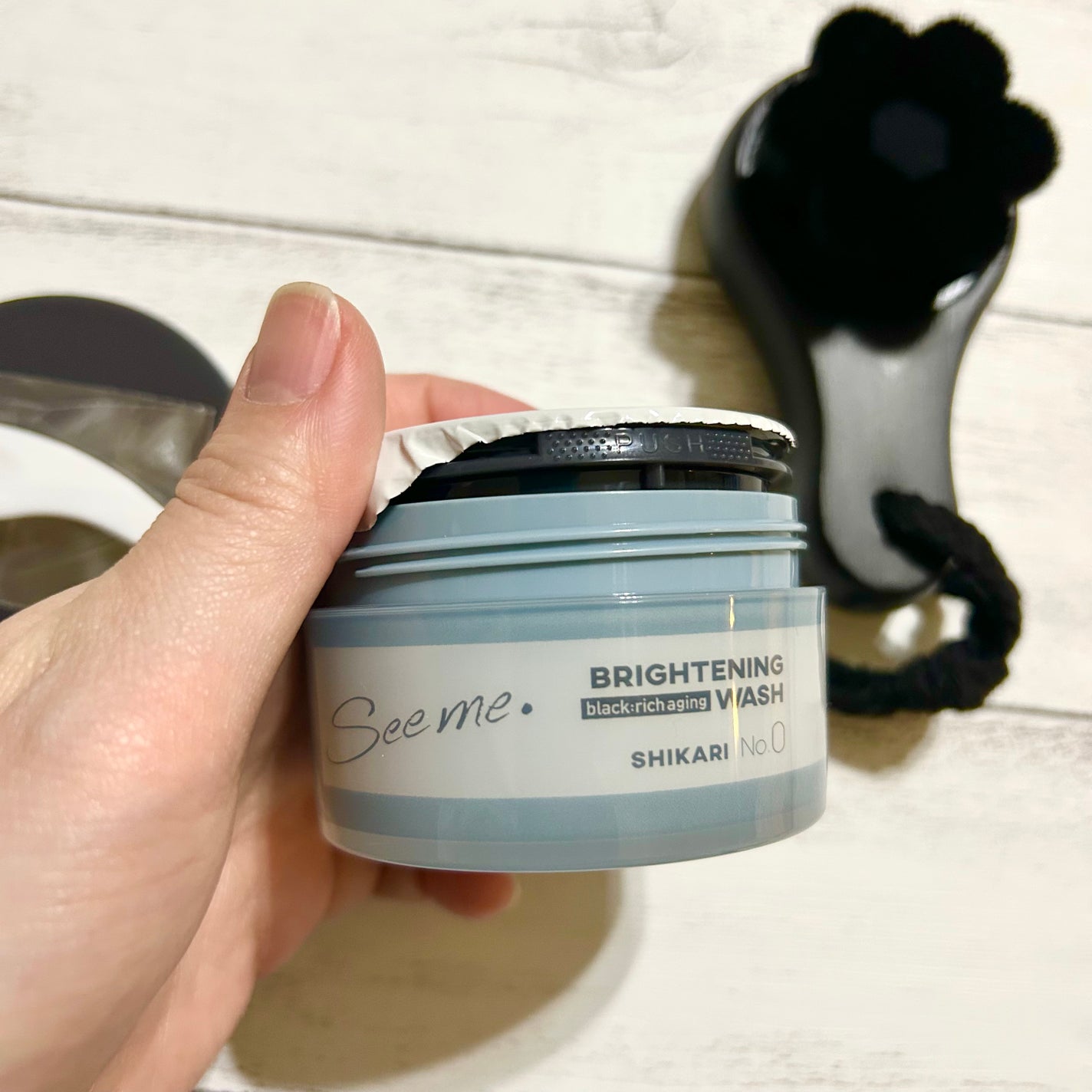 BRIGHTENING WASH black/SHIKARI/洗い流すパック・マスクを使ったクチコミ(3枚目)
