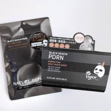 ブラックPDRN デイリーシートマスク/ネイチャーリパブリック/シートマスク・パックを使ったクチコミ(9枚目)