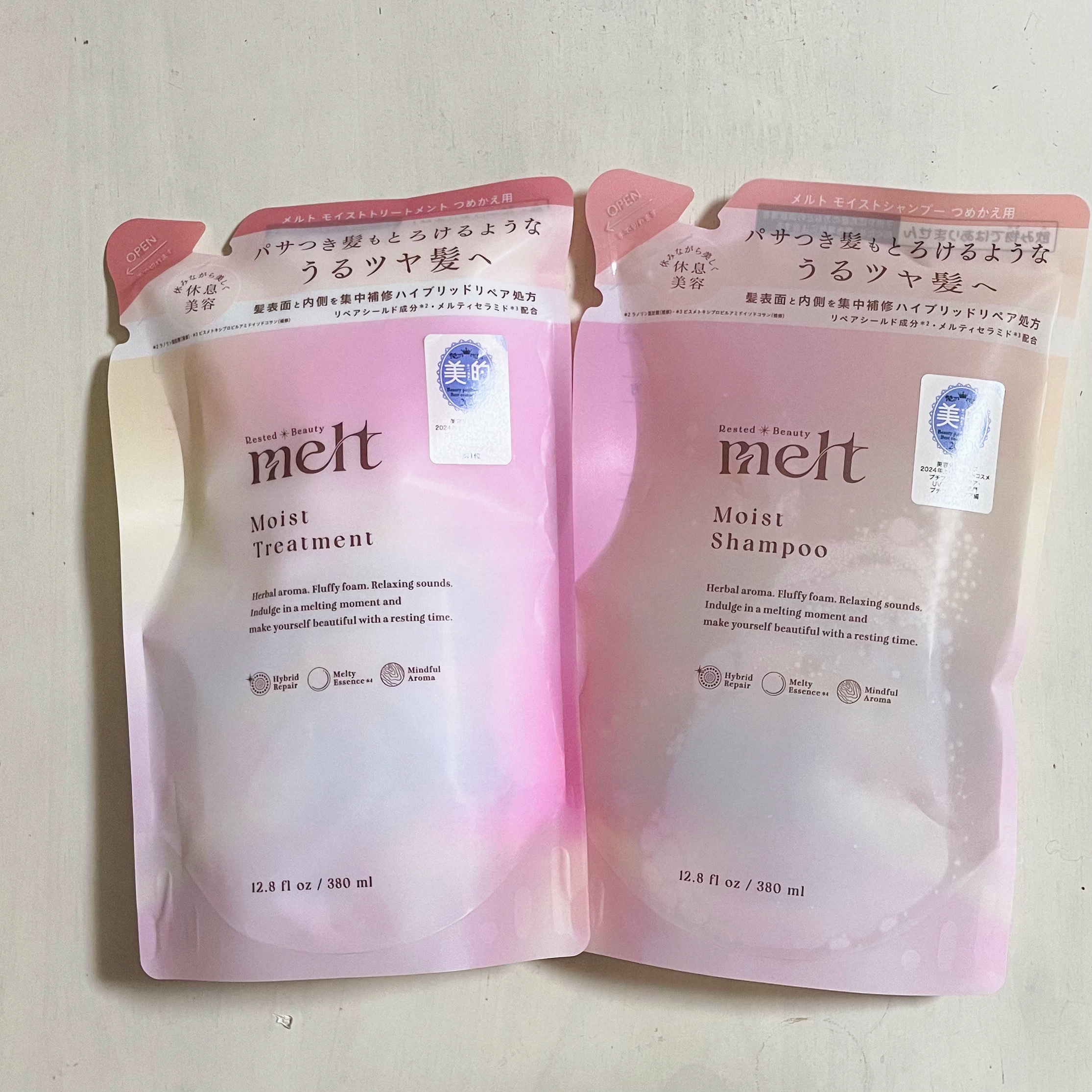 メルト モイストシャンプー／トリートメント シャンプーつめかえ用(380ml)/melt/市販シャンプーを使ったクチコミ（1枚目）
