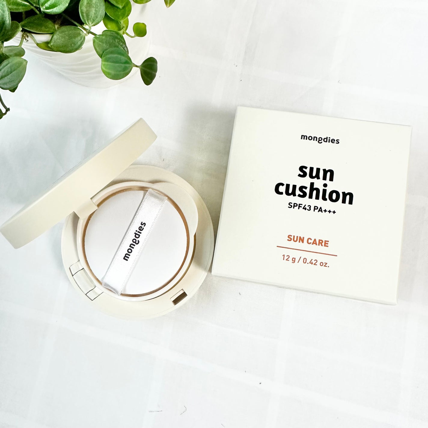 日焼け止めクッション SPF 43 PA+++/モンディエス/日焼け止めローションを使ったクチコミ(2枚目)