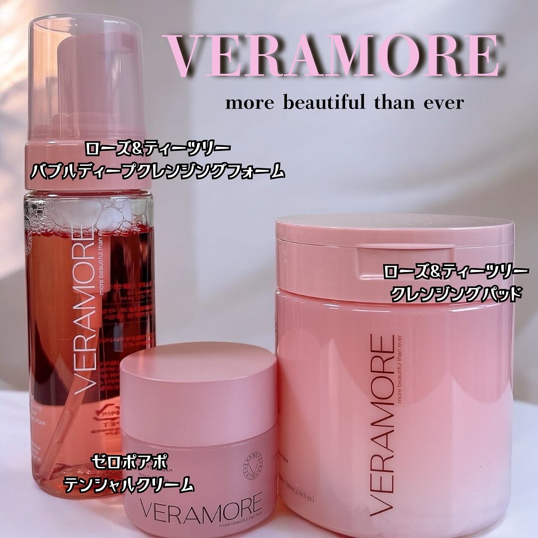 ローズ＆ティーツリー バブル ディープ クレンジングフォーム/VERAMORE/洗顔フォームを使ったクチコミ（1枚目）