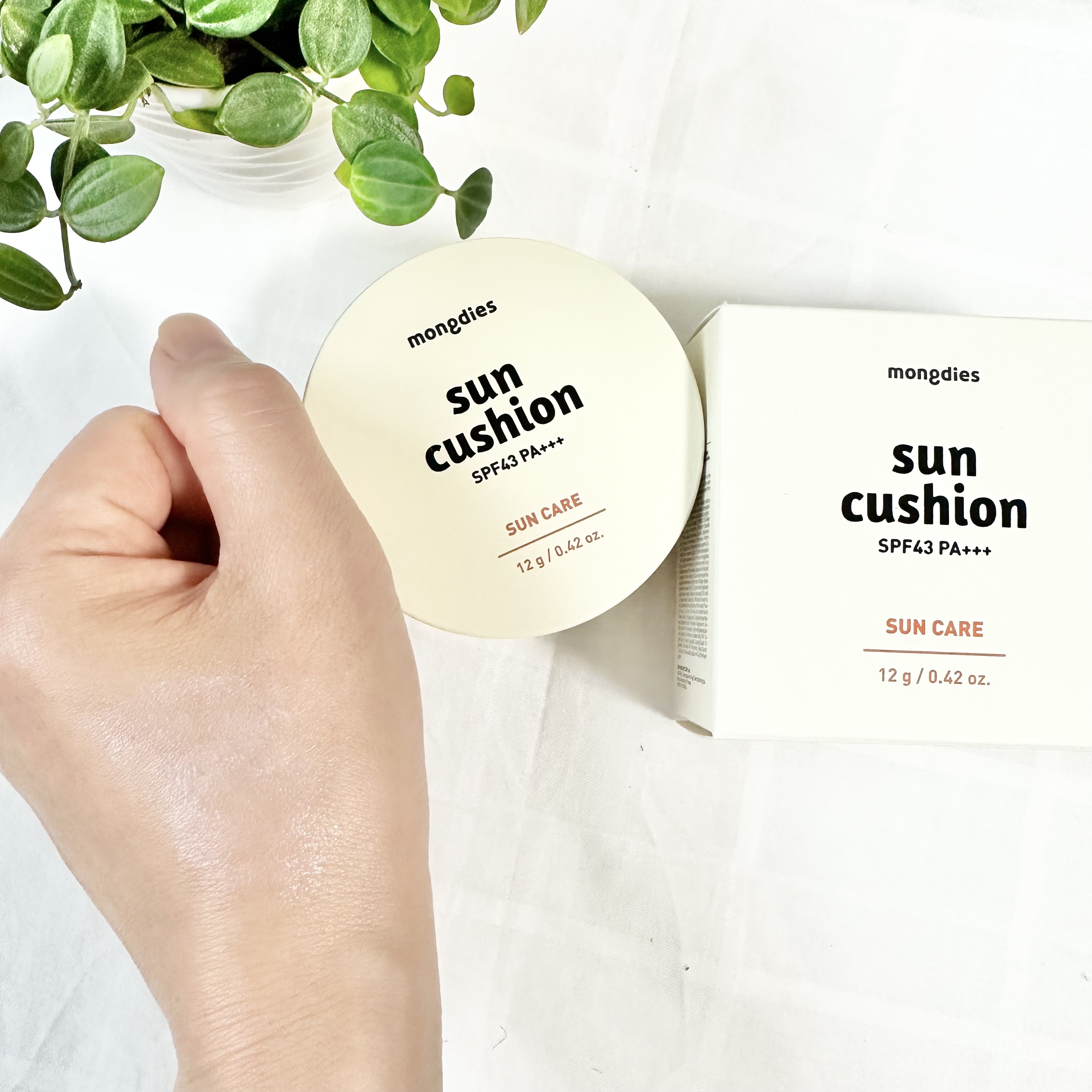 日焼け止めクッション SPF 43 PA+++/モンディエス/日焼け止めローションを使ったクチコミ（3枚目）