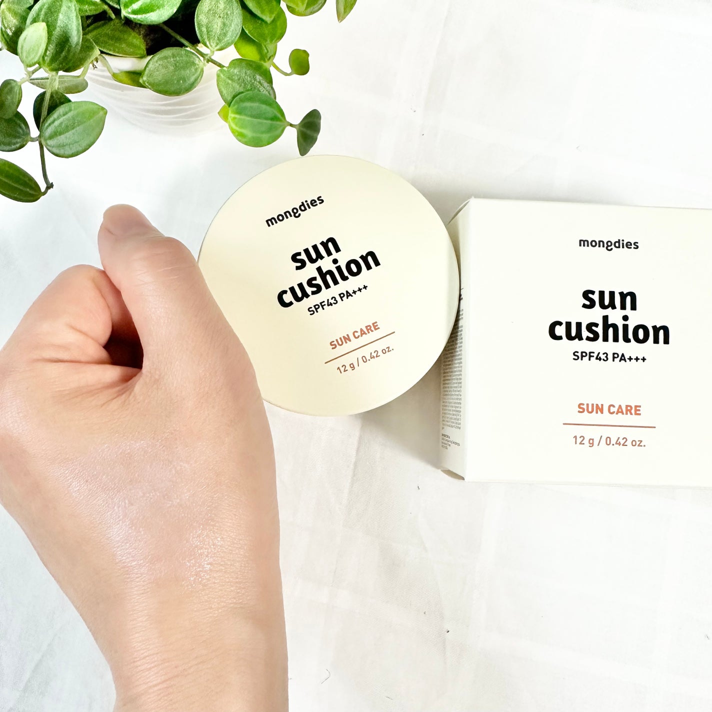 日焼け止めクッション SPF 43 PA+++/モンディエス/日焼け止めローションを使ったクチコミ(3枚目)