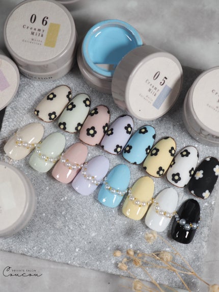 #ジェルネイル,#ネイル,#マットネイル,#パステルネイル,#フラワーネイル,#セルフネイル,#春ネイル,#トレンドネイルのネイルデザイン