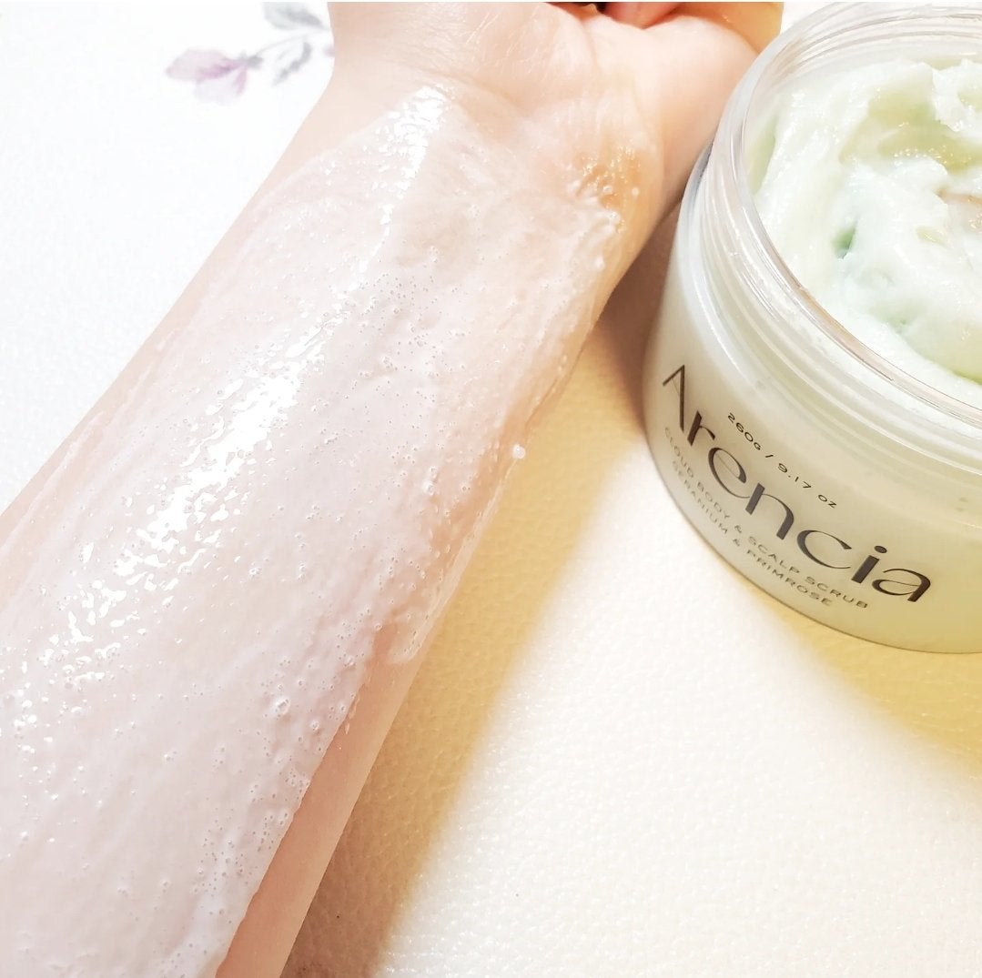 フレッシュクラウドスクラブ ゼラニウム&プリムローズ/アレンシア/ボディスクラブを使ったクチコミ(5枚目)