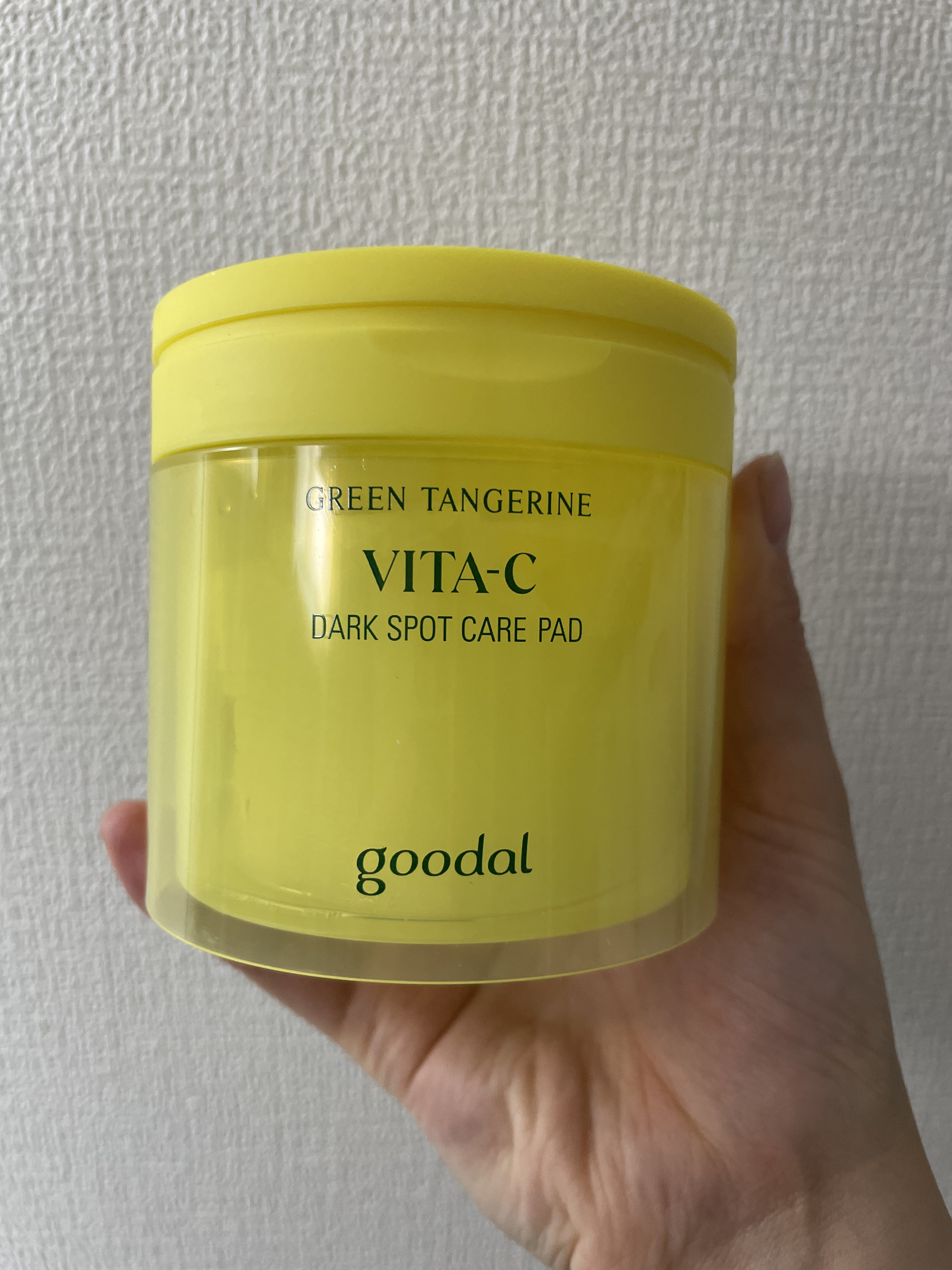 グリーンタンジェリン ビタCダークスポットケアパッド/goodal/トナーパッドを使ったクチコミ（1枚目）