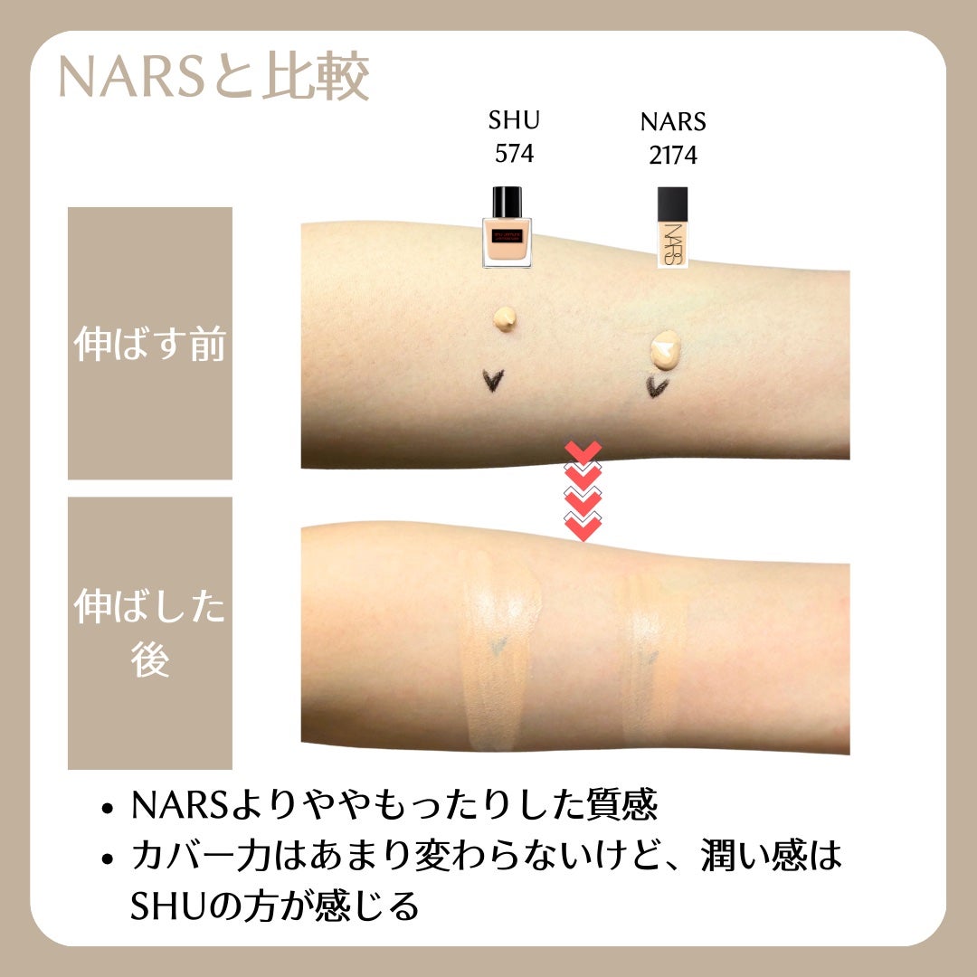 アンリミテッド ケア ツヤ セラム ファンデーション/shu uemura/リキッドファンデーションを使ったクチコミ(3枚目)