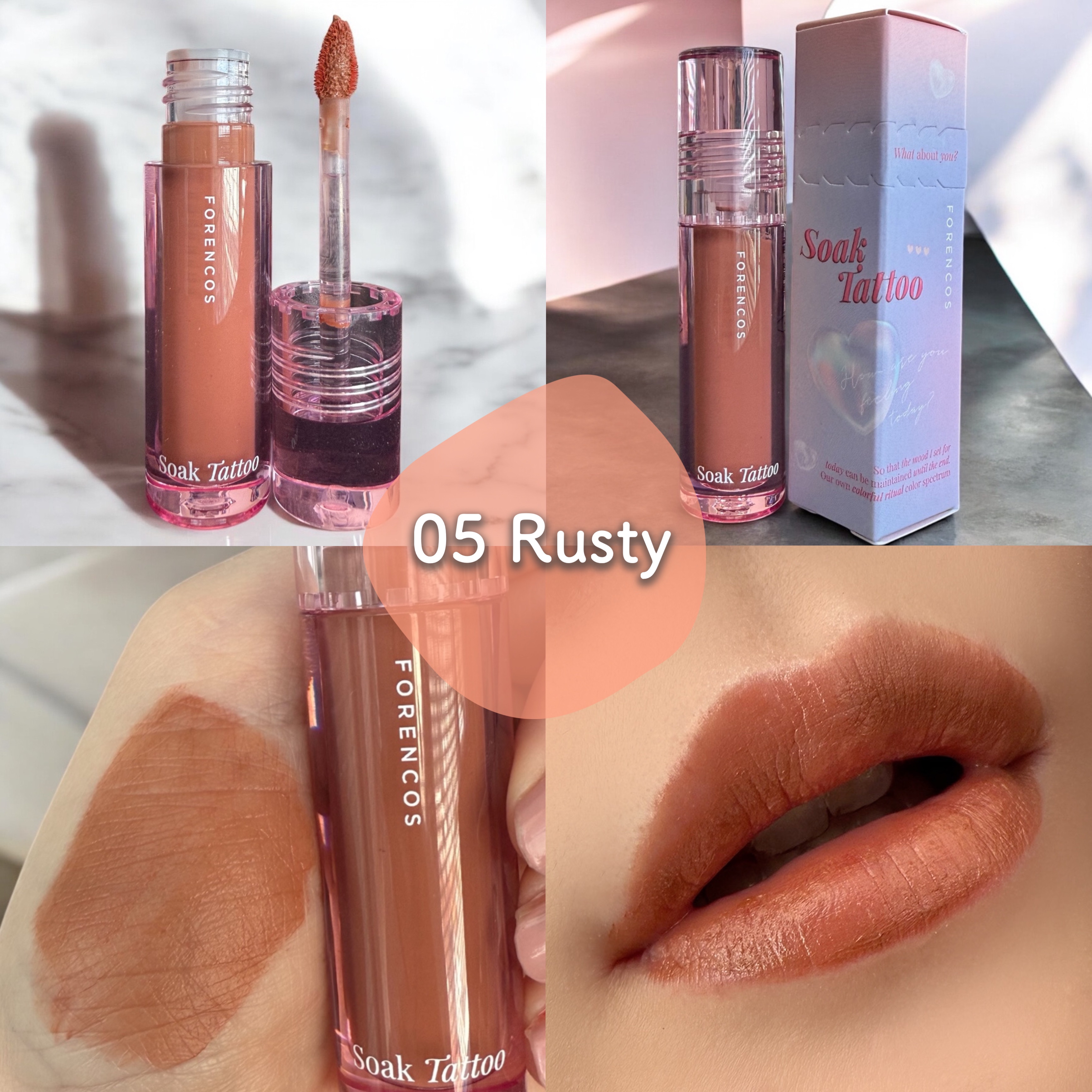 Soak Tattoo Tint/フォレンコス/リップグロスを使ったクチコミ（2枚目）